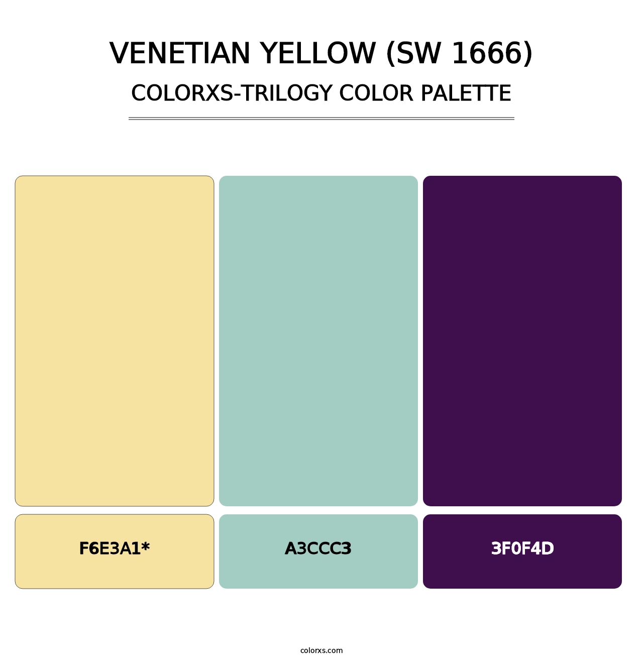 Venetian Yellow (SW 1666) - Colorxs Trilogy Palette