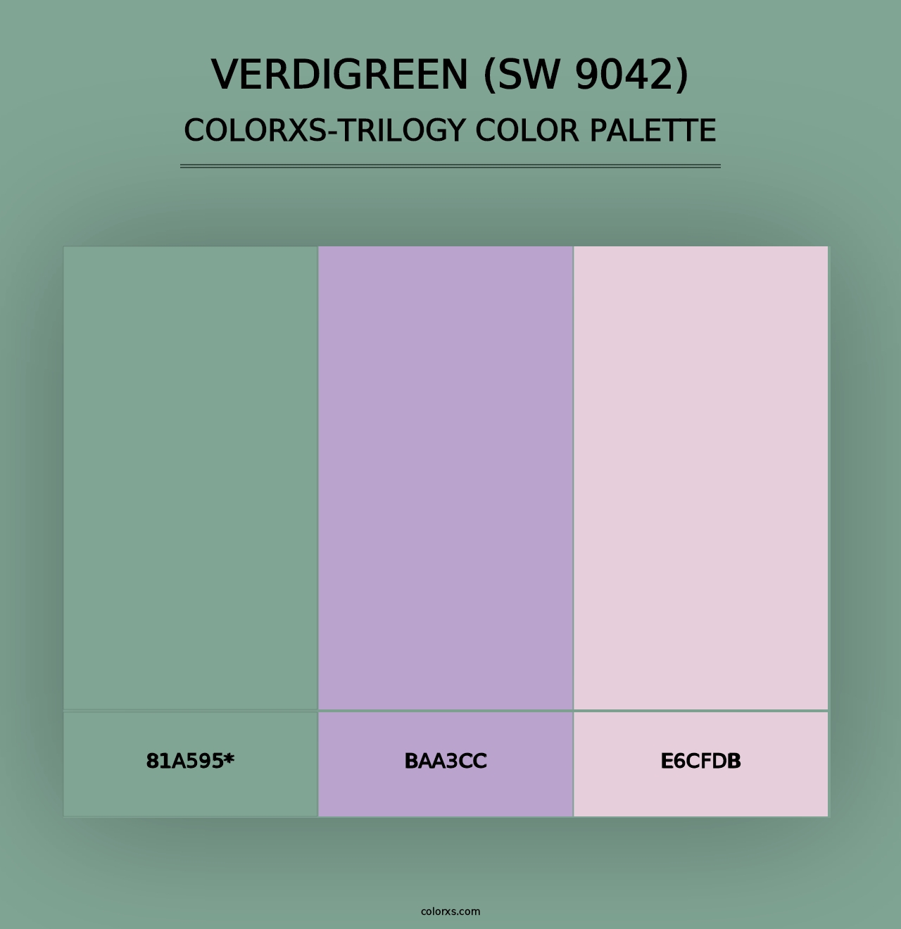 Verdigreen (SW 9042) - Colorxs Trilogy Palette