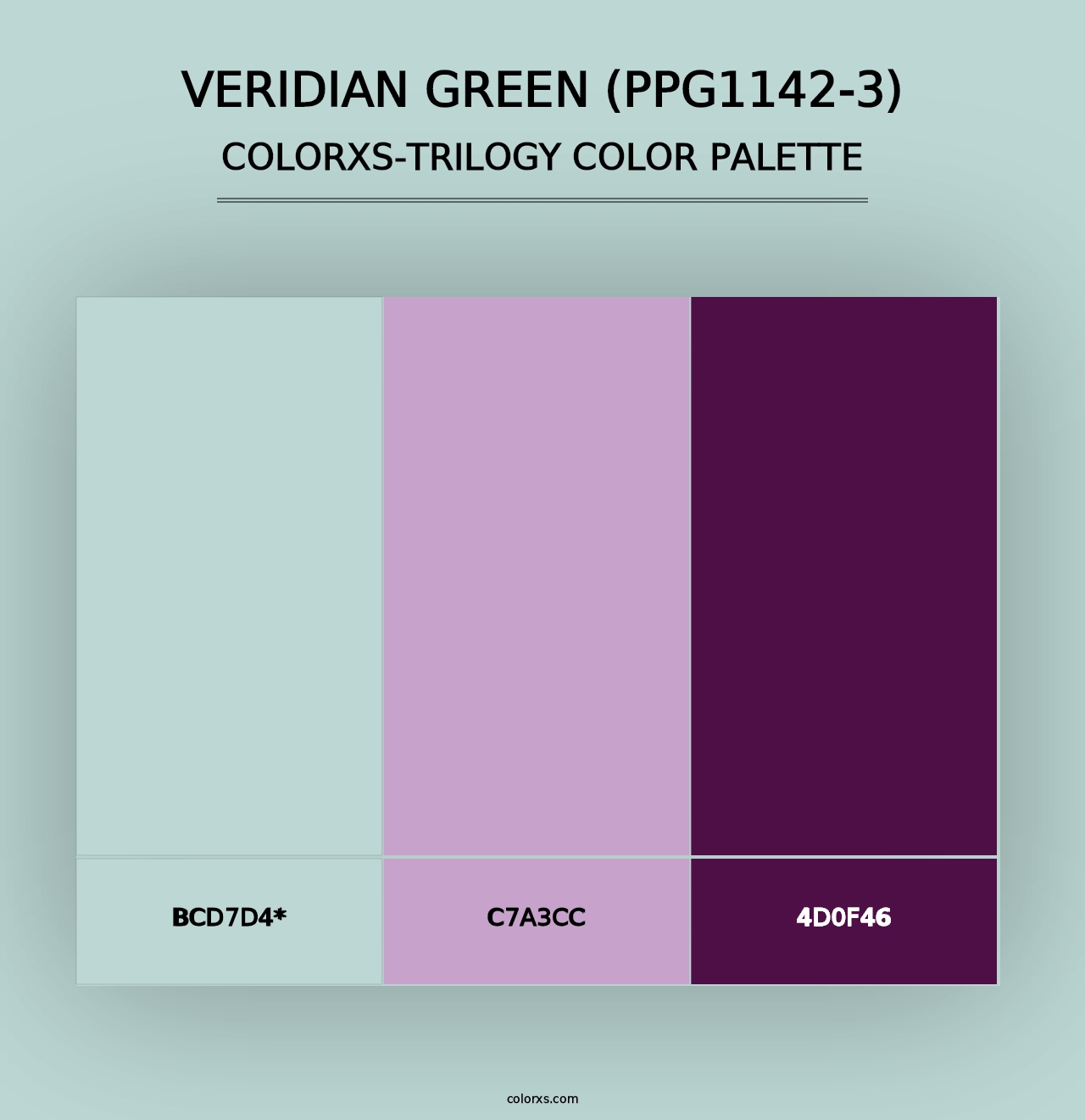 Veridian Green (PPG1142-3) - Colorxs Trilogy Palette