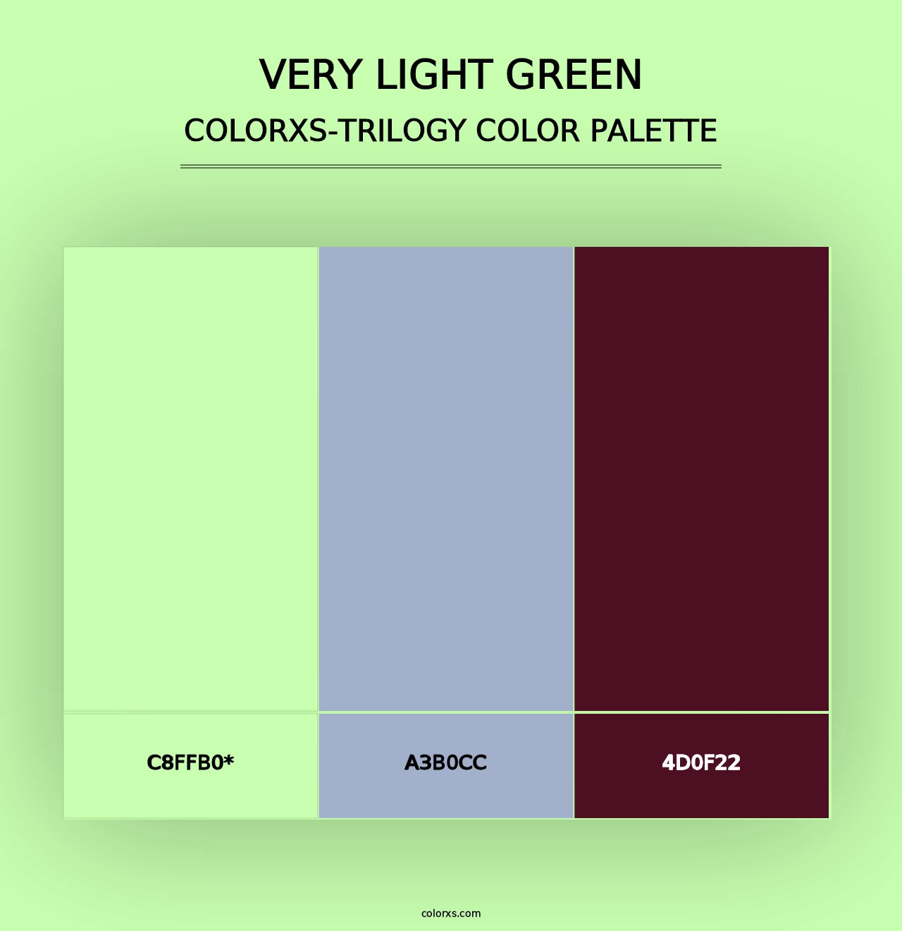 Very Light Green - Colorxs Trilogy Palette