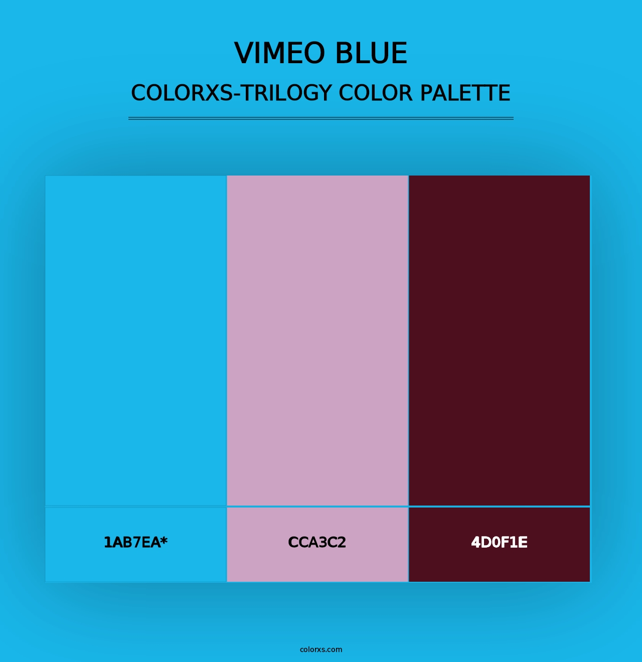 Vimeo Blue - Colorxs Trilogy Palette