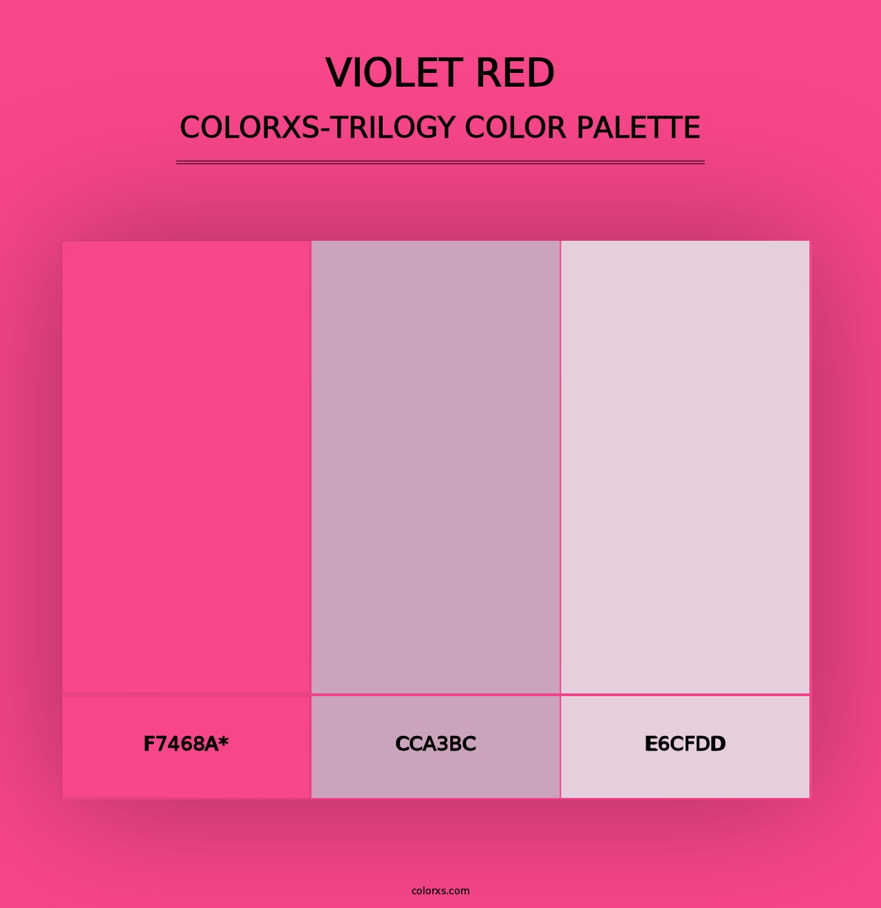 Violet Red - Colorxs Trilogy Palette