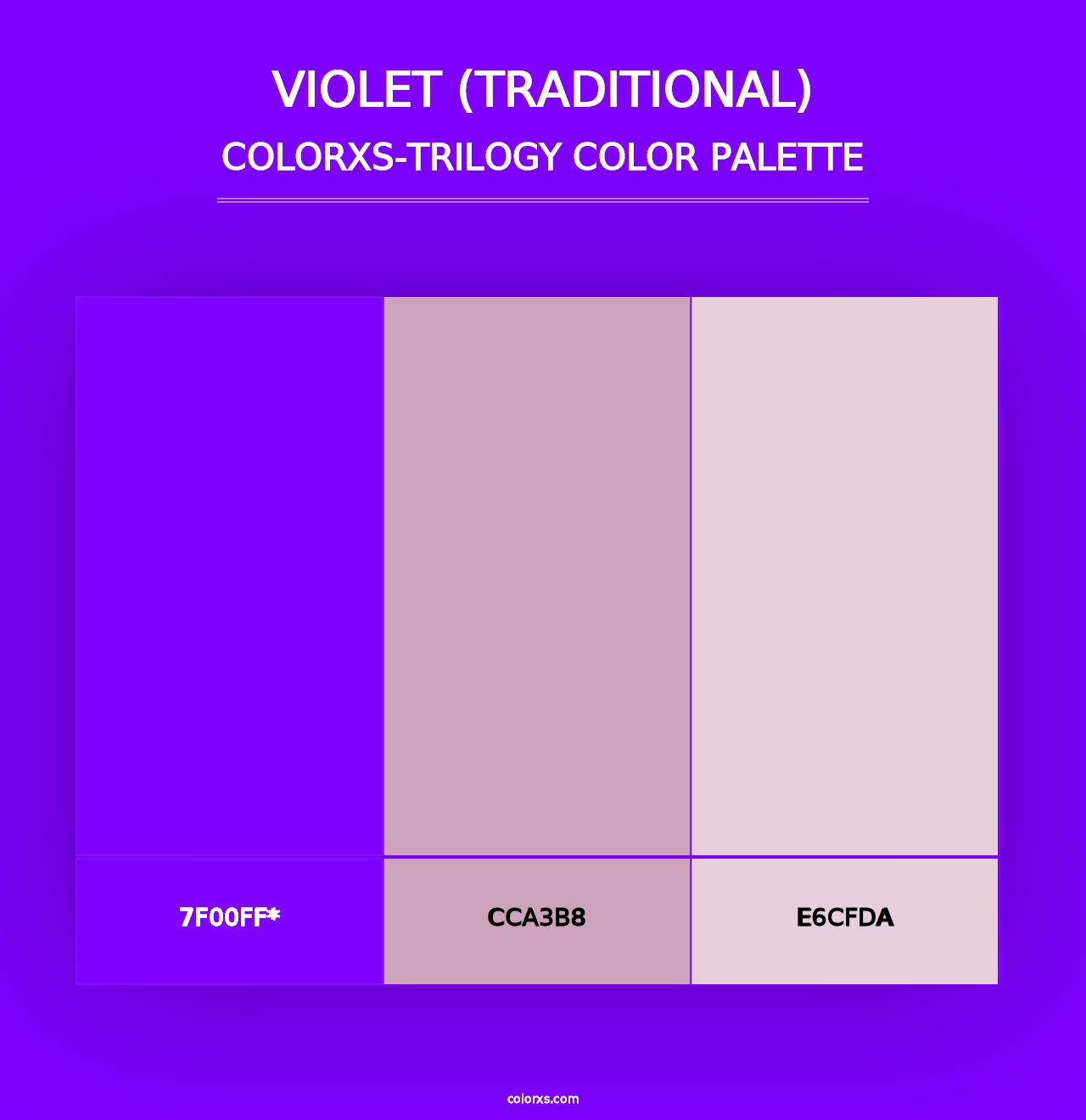 Violet (traditional) - Colorxs Trilogy Palette