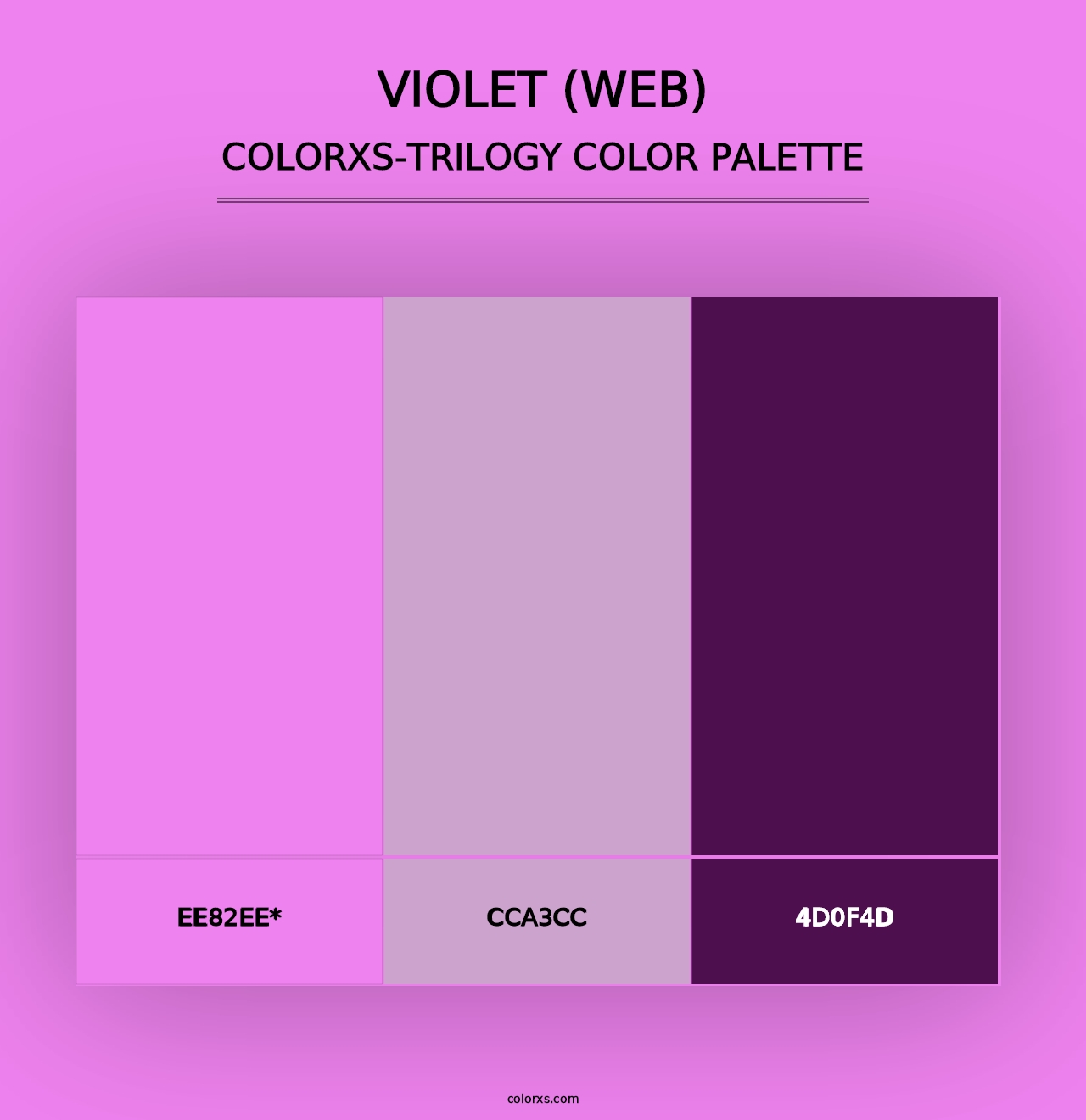 Violet (web) - Colorxs Trilogy Palette