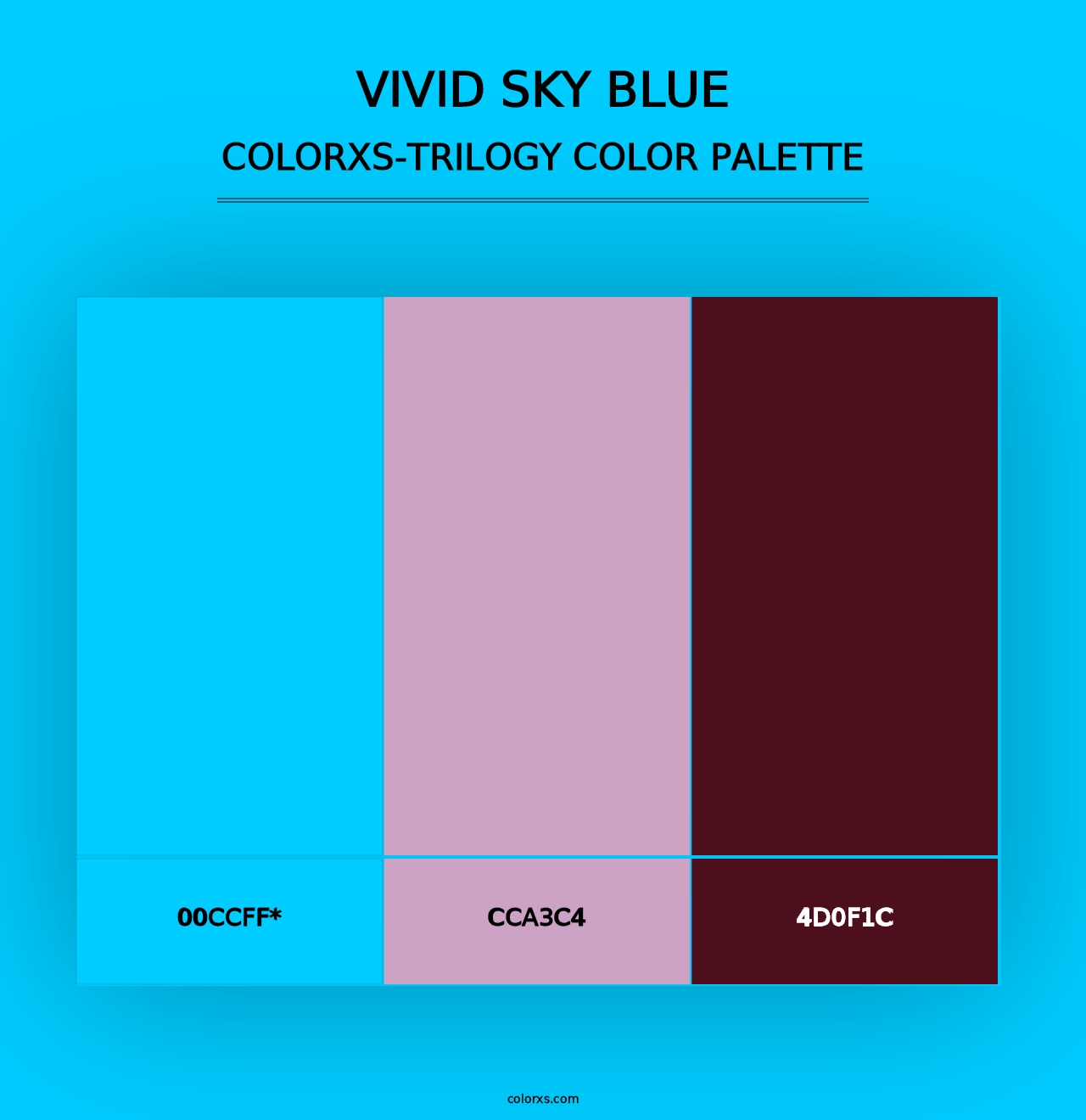 Vivid Sky Blue - Colorxs Trilogy Palette