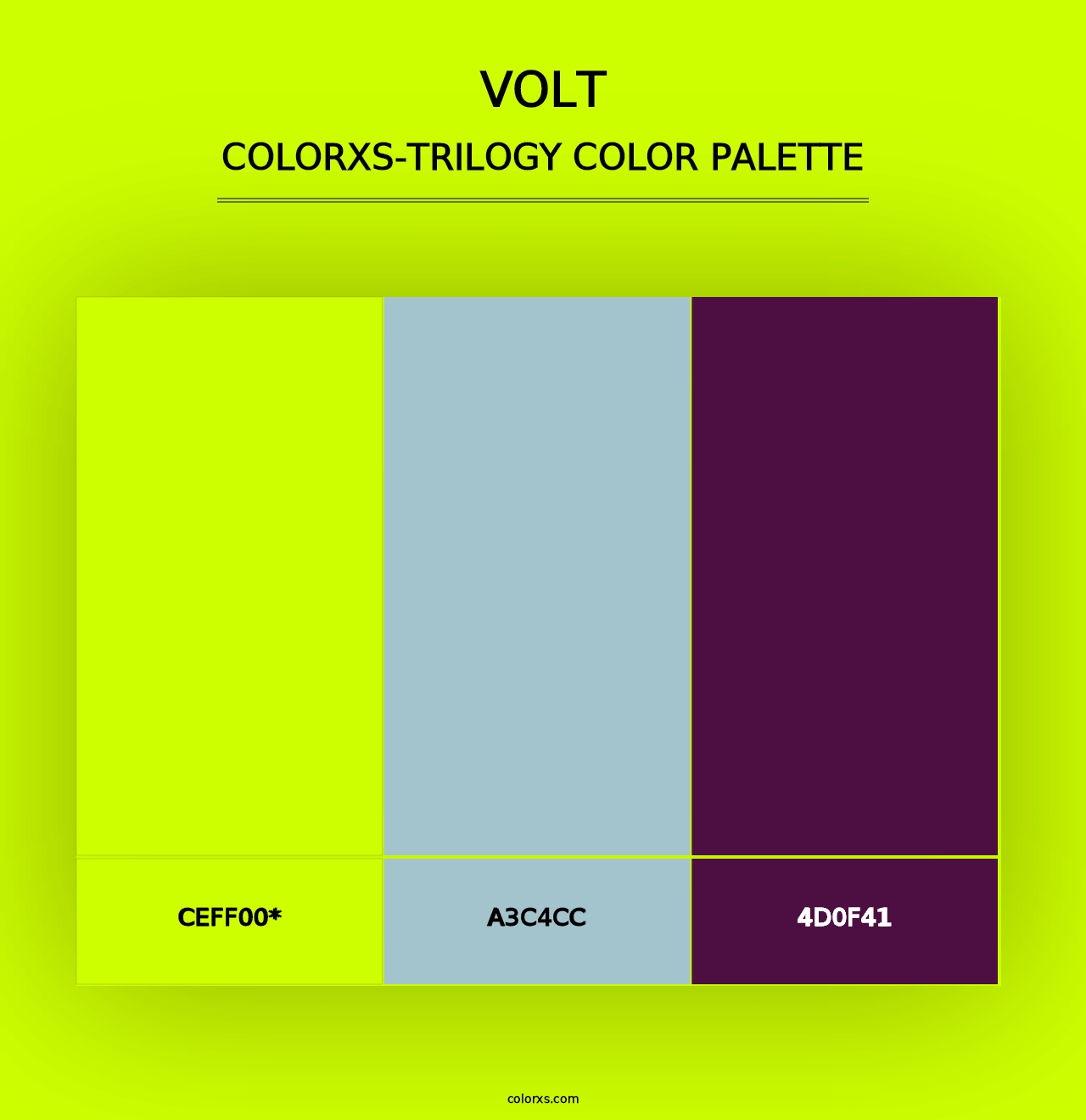 Volt - Colorxs Trilogy Palette