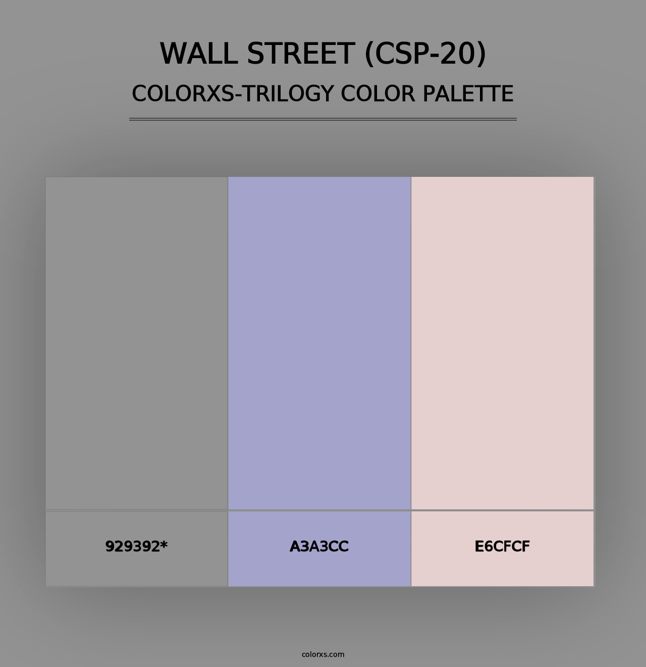 Wall Street (CSP-20) - Colorxs Trilogy Palette