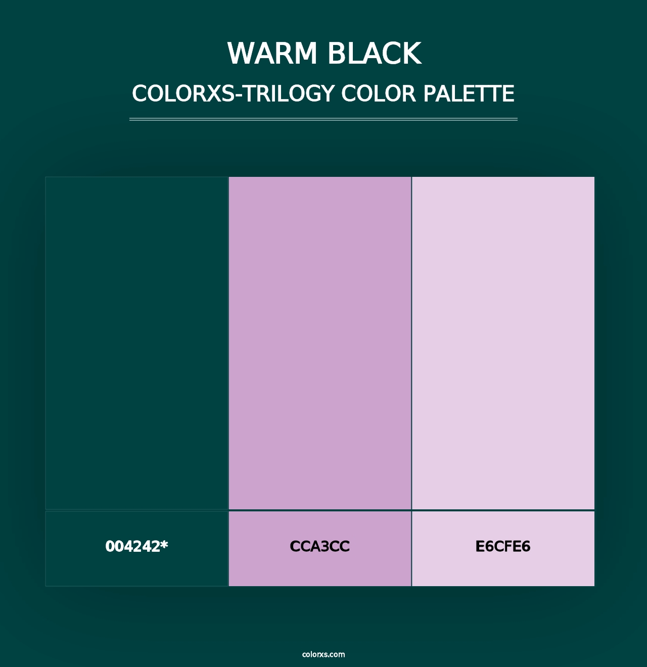 Warm Black - Colorxs Trilogy Palette