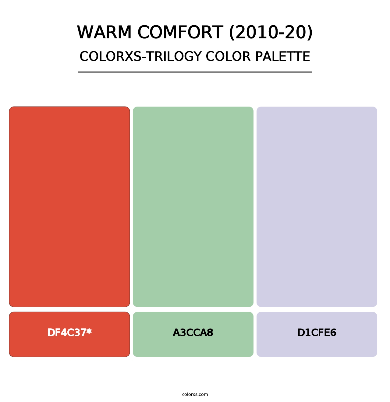 Warm Comfort (2010-20) - Colorxs Trilogy Palette