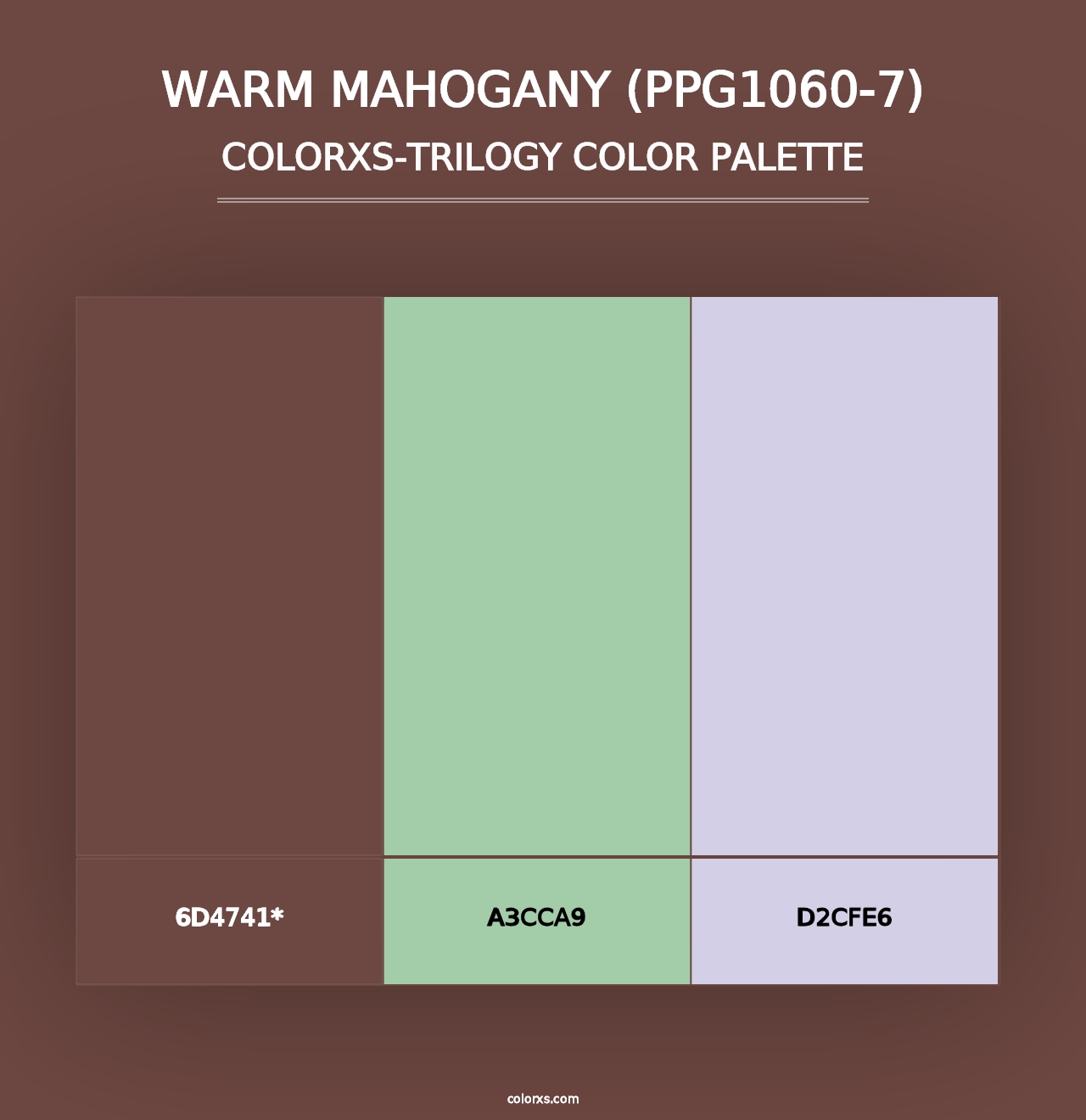 Warm Mahogany (PPG1060-7) - Colorxs Trilogy Palette