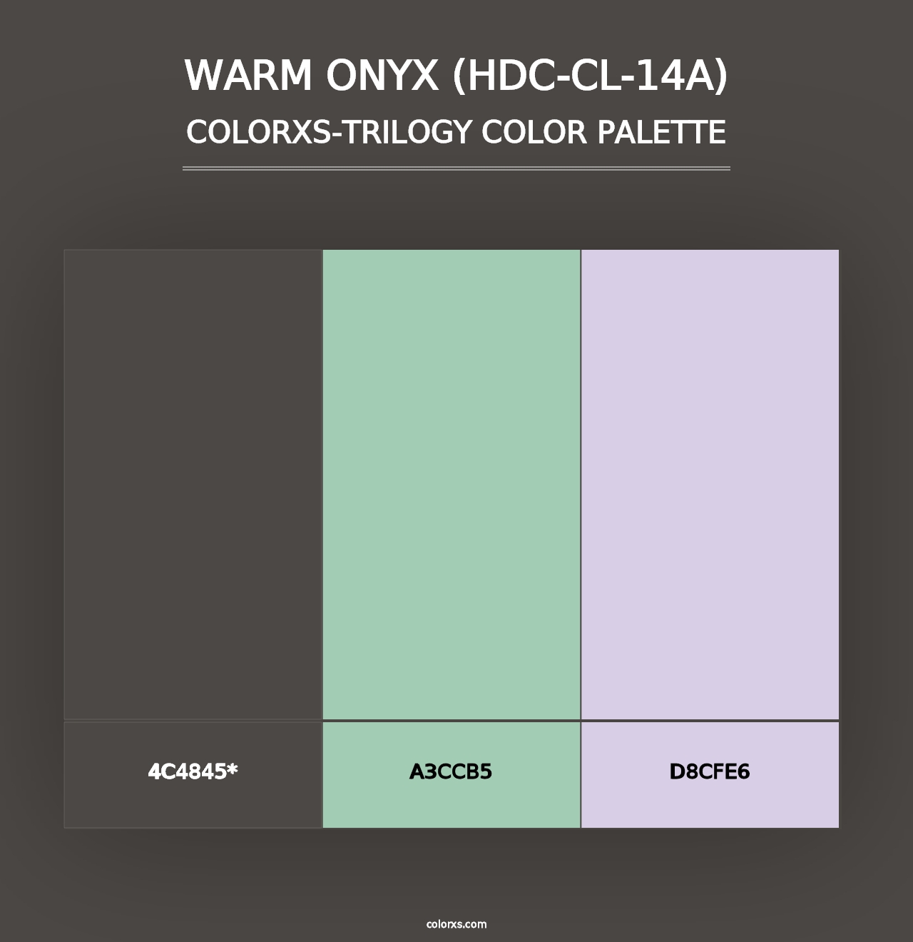 Warm Onyx (HDC-CL-14A) - Colorxs Trilogy Palette