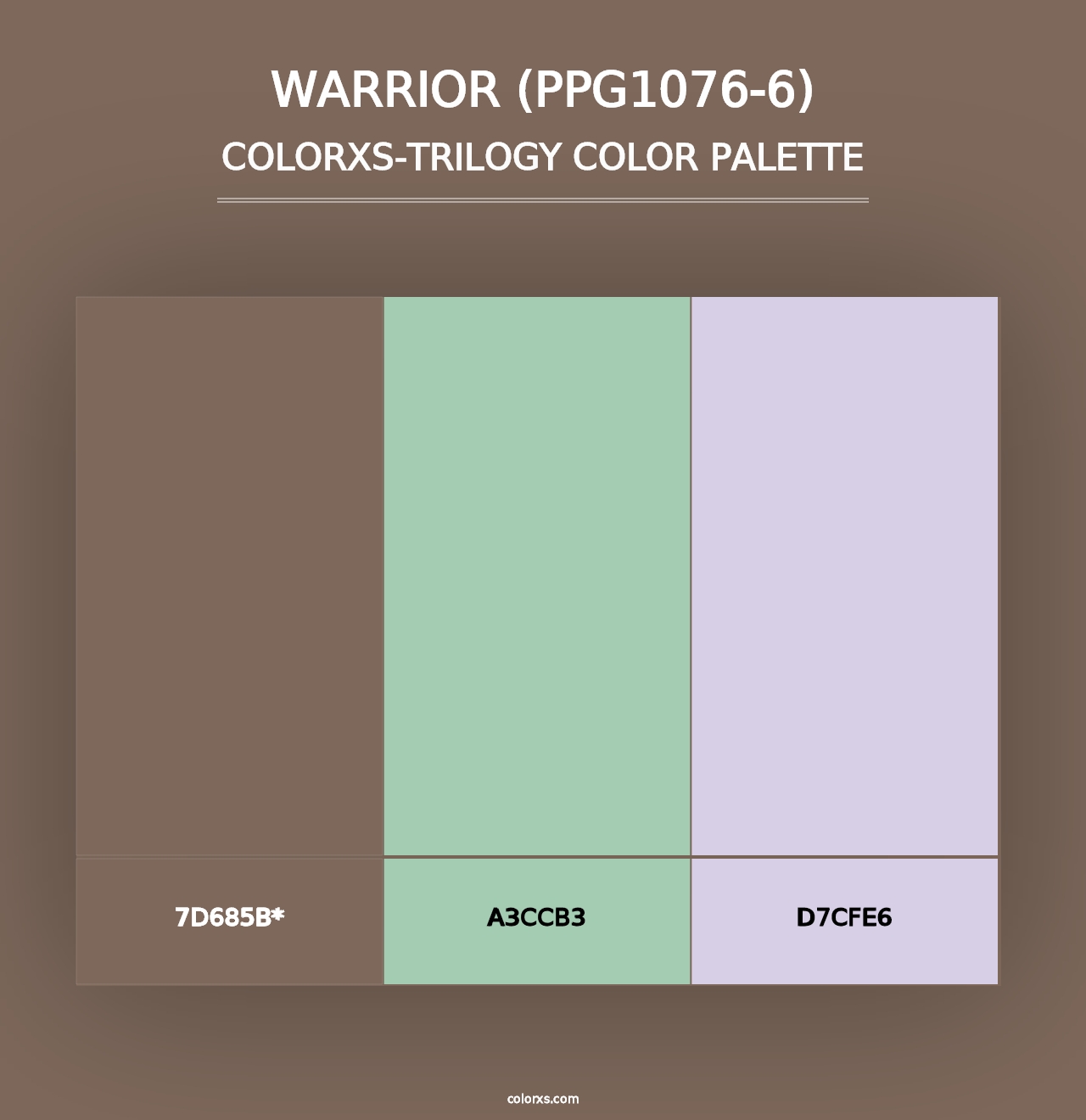 Warrior (PPG1076-6) - Colorxs Trilogy Palette