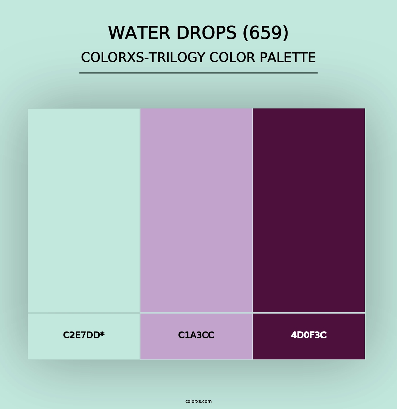 Water Drops (659) - Colorxs Trilogy Palette