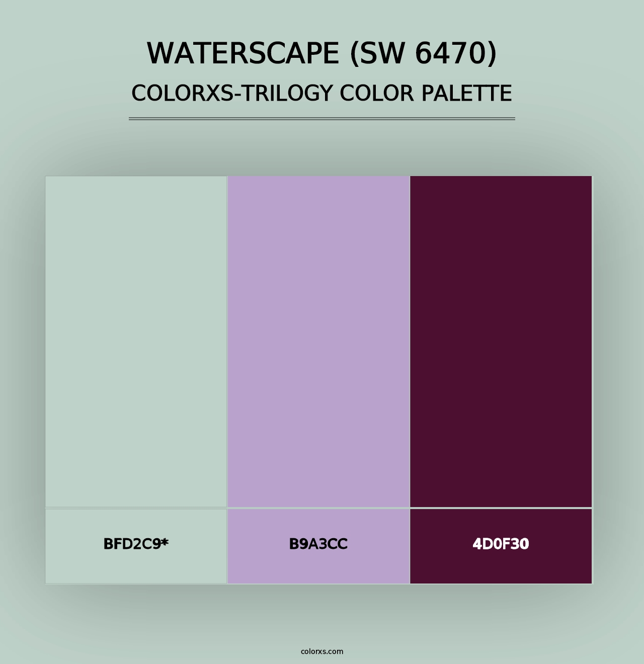 Waterscape (SW 6470) - Colorxs Trilogy Palette