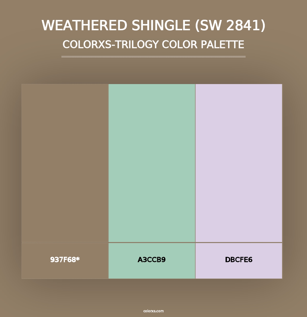 Weathered Shingle (SW 2841) - Colorxs Trilogy Palette