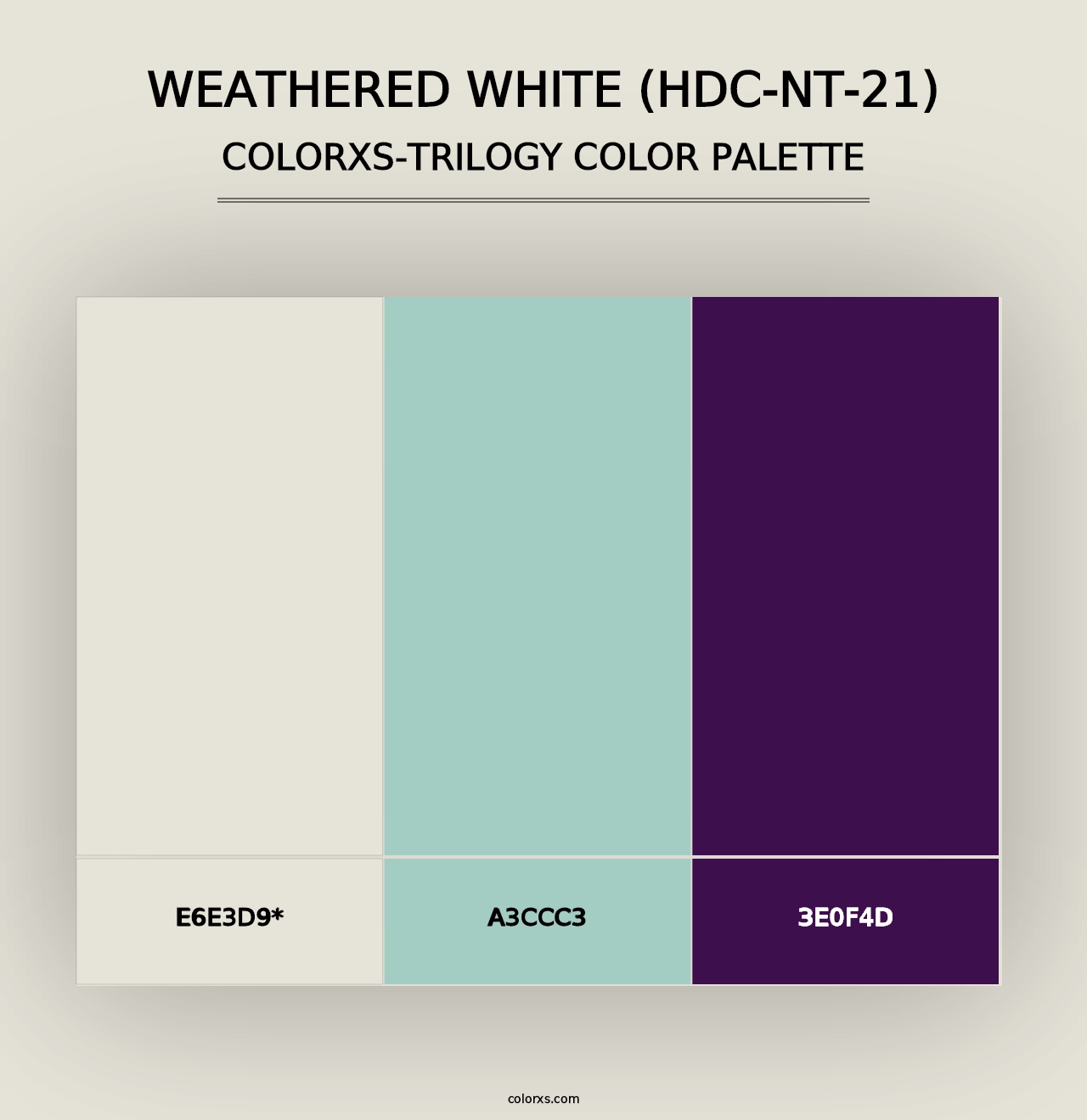 Weathered White (HDC-NT-21) - Colorxs Trilogy Palette