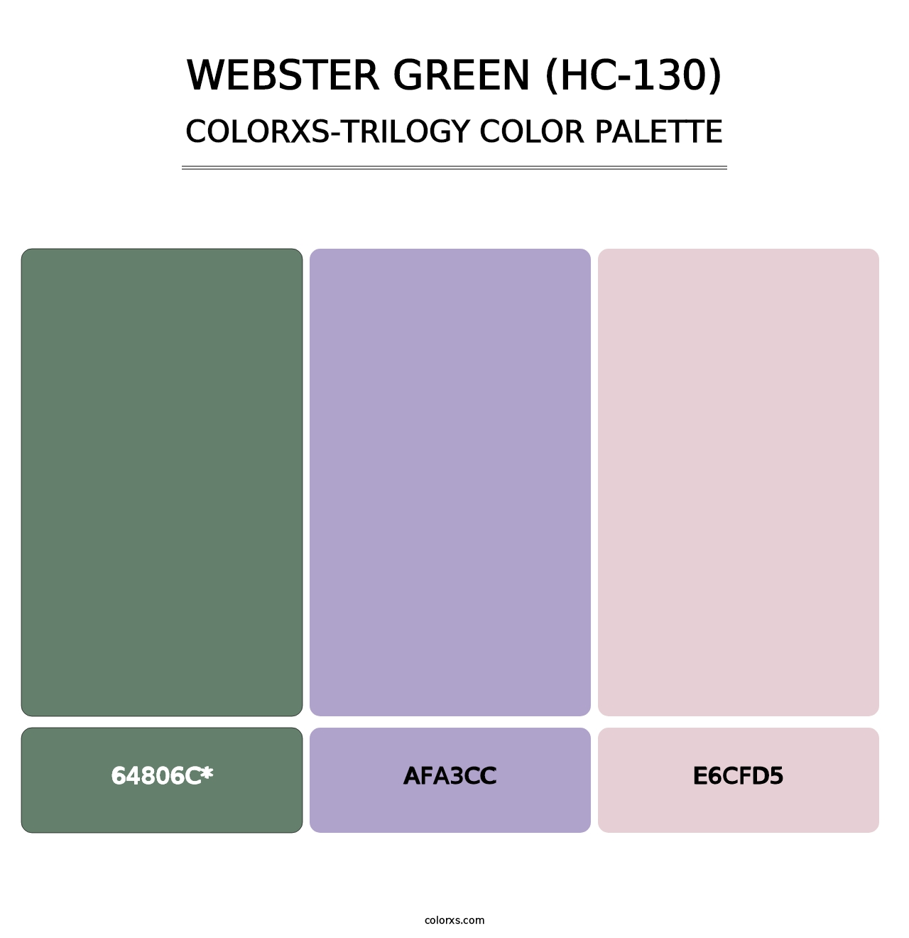 Webster Green (HC-130) - Colorxs Trilogy Palette