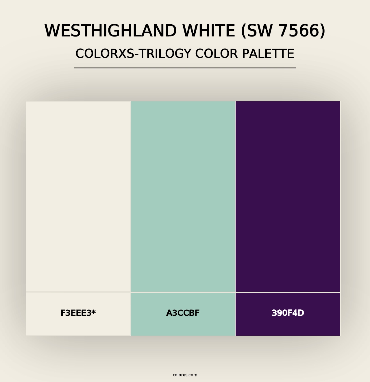 Westhighland White (SW 7566) - Colorxs Trilogy Palette