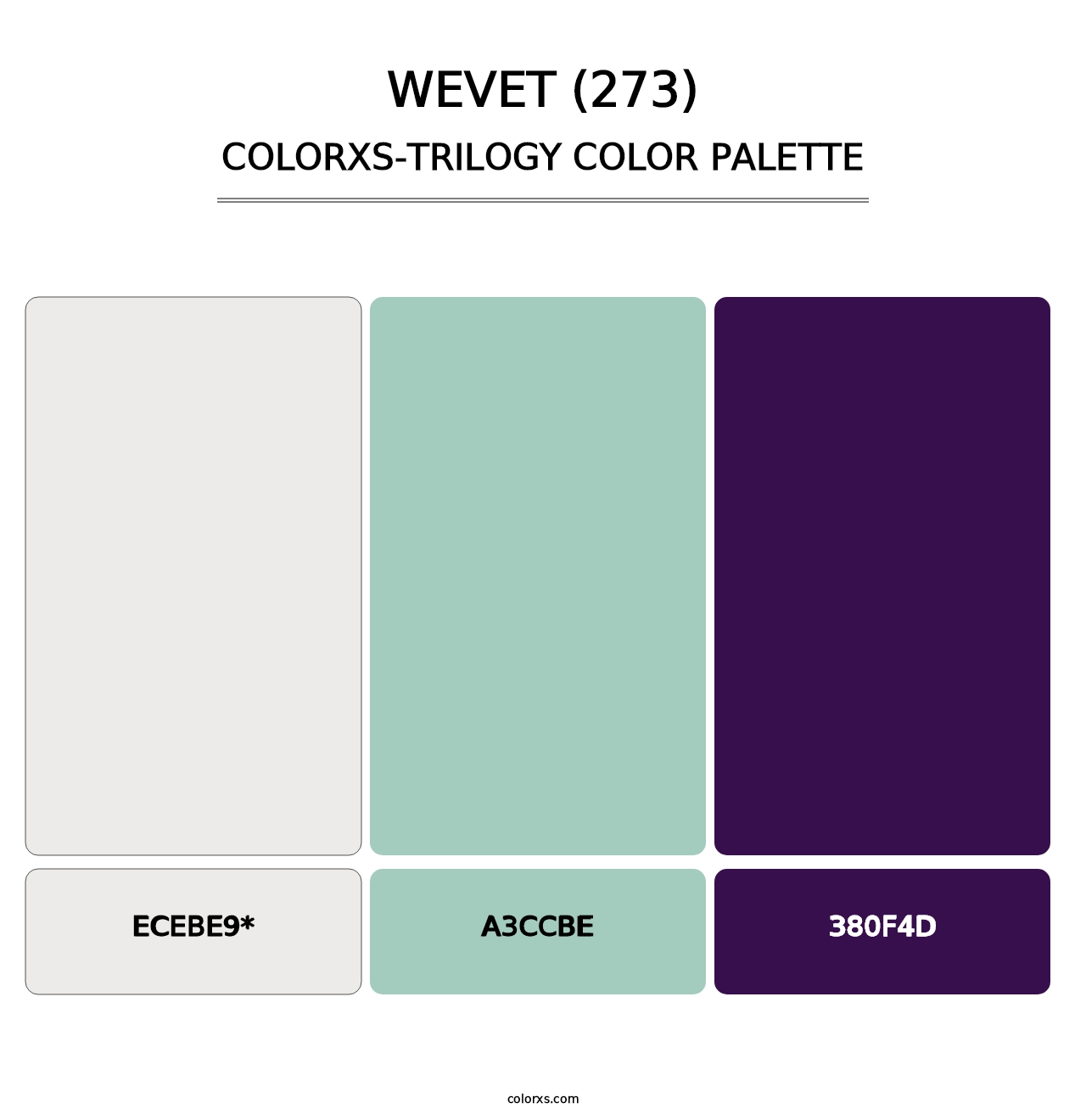 Wevet (273) - Colorxs Trilogy Palette