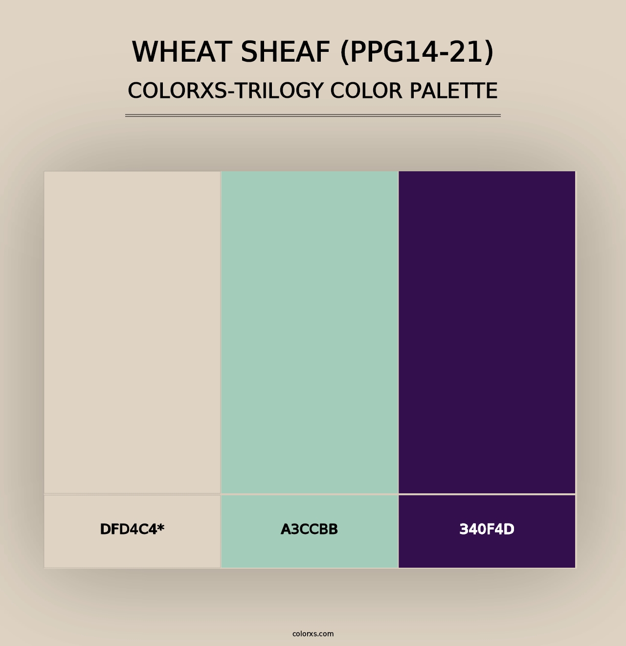 Wheat Sheaf (PPG14-21) - Colorxs Trilogy Palette