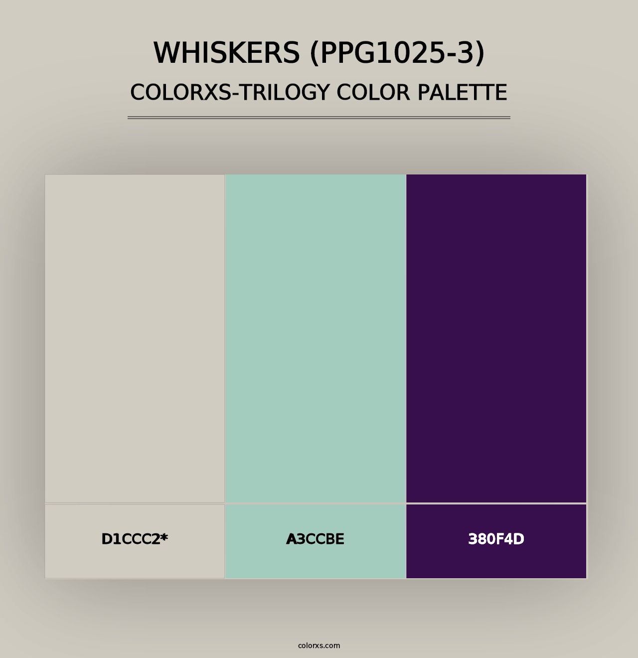 Whiskers (PPG1025-3) - Colorxs Trilogy Palette