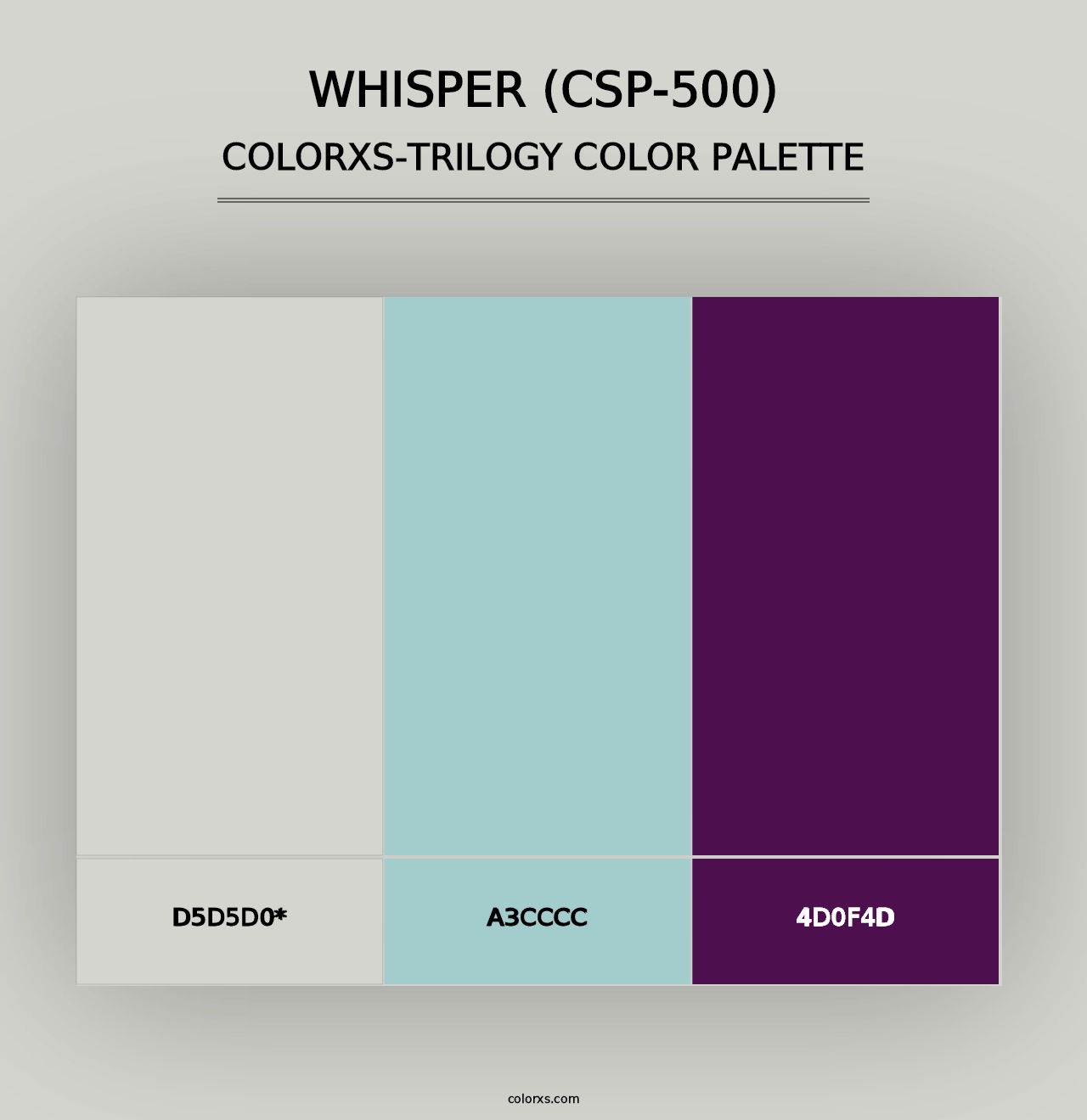 Whisper (CSP-500) - Colorxs Trilogy Palette