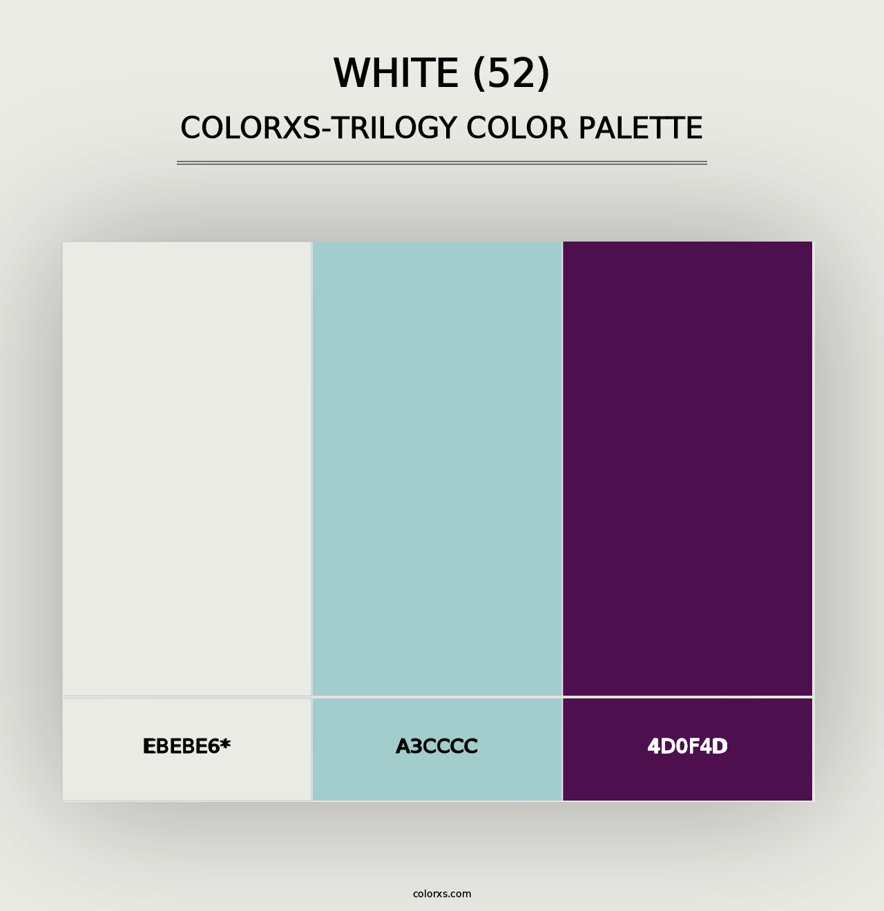 White (52) - Colorxs Trilogy Palette