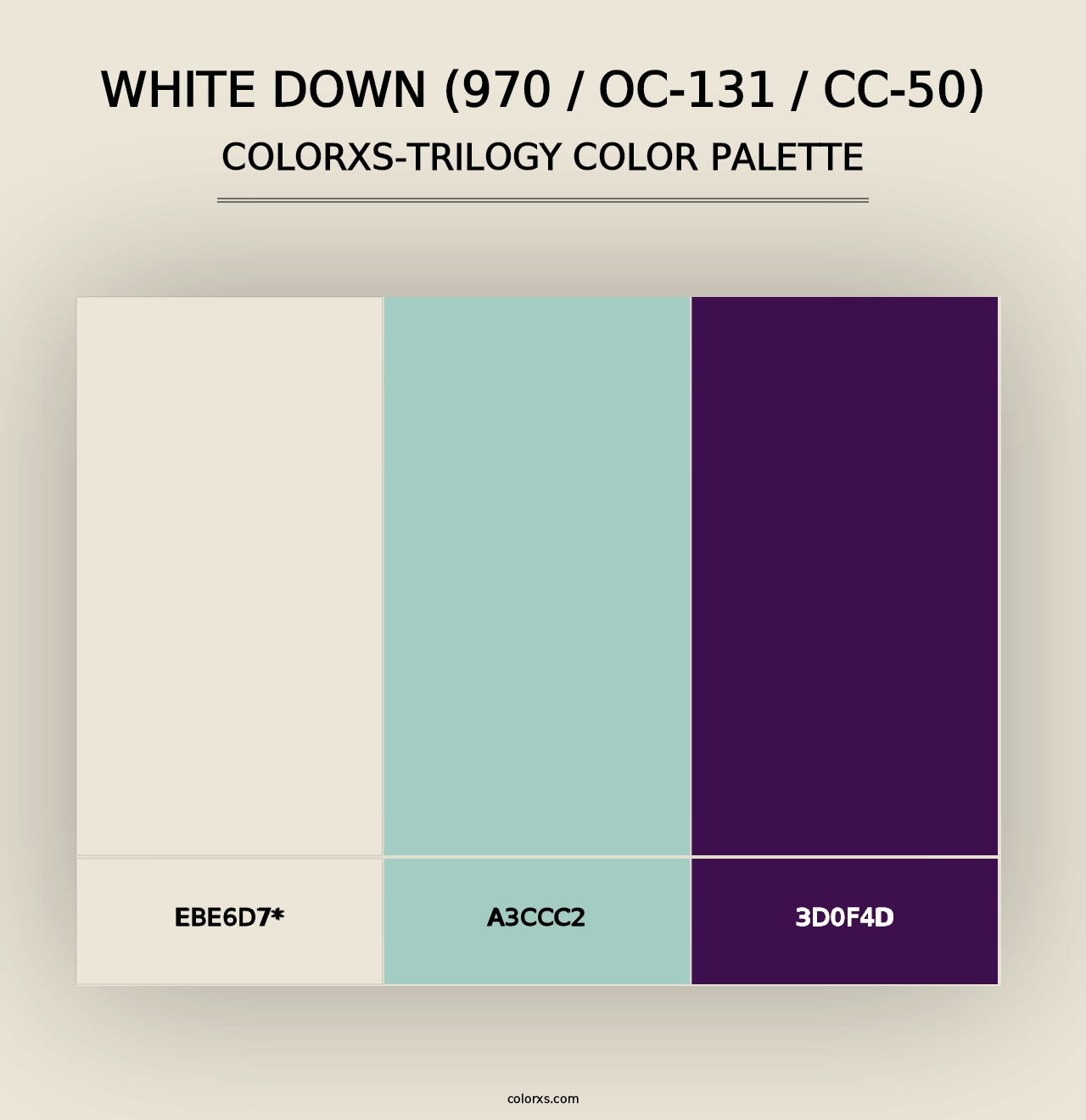 White Down (970 / OC-131 / CC-50) - Colorxs Trilogy Palette