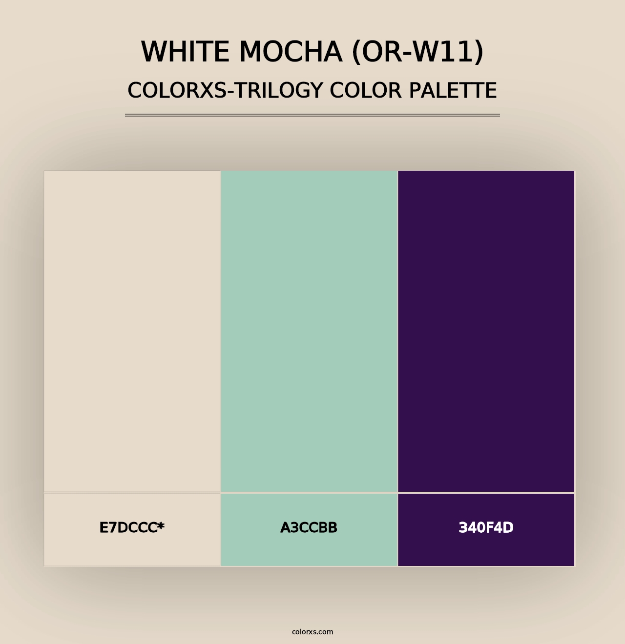 White Mocha (OR-W11) - Colorxs Trilogy Palette