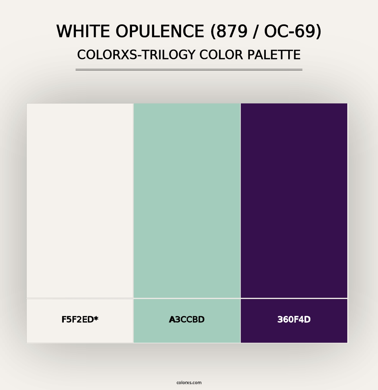 White Opulence (879 / OC-69) - Colorxs Trilogy Palette