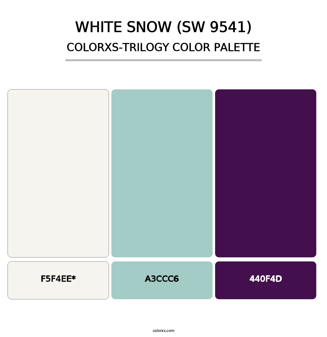 White Snow (SW 9541) - Colorxs Trilogy Palette