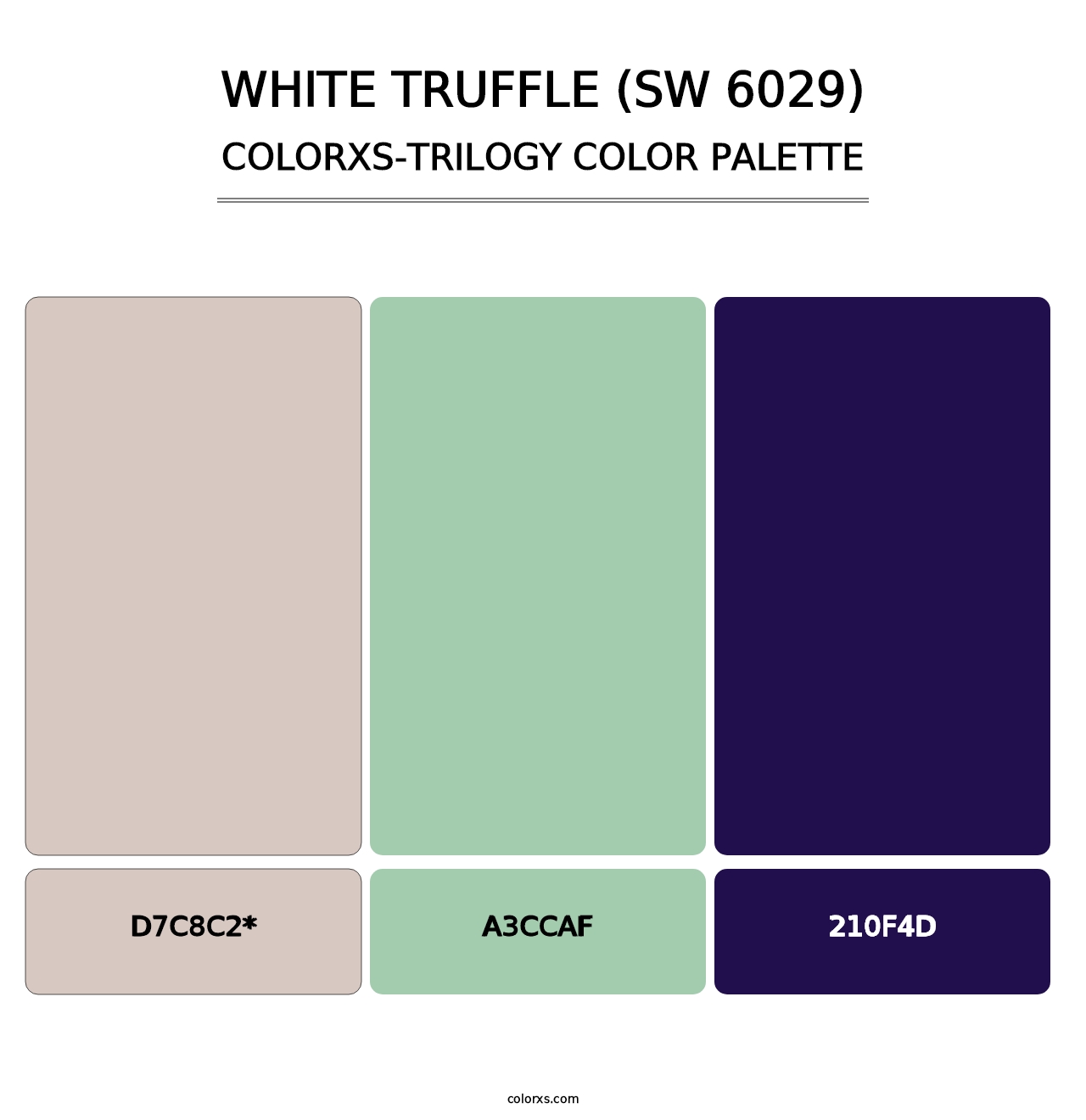 White Truffle (SW 6029) - Colorxs Trilogy Palette