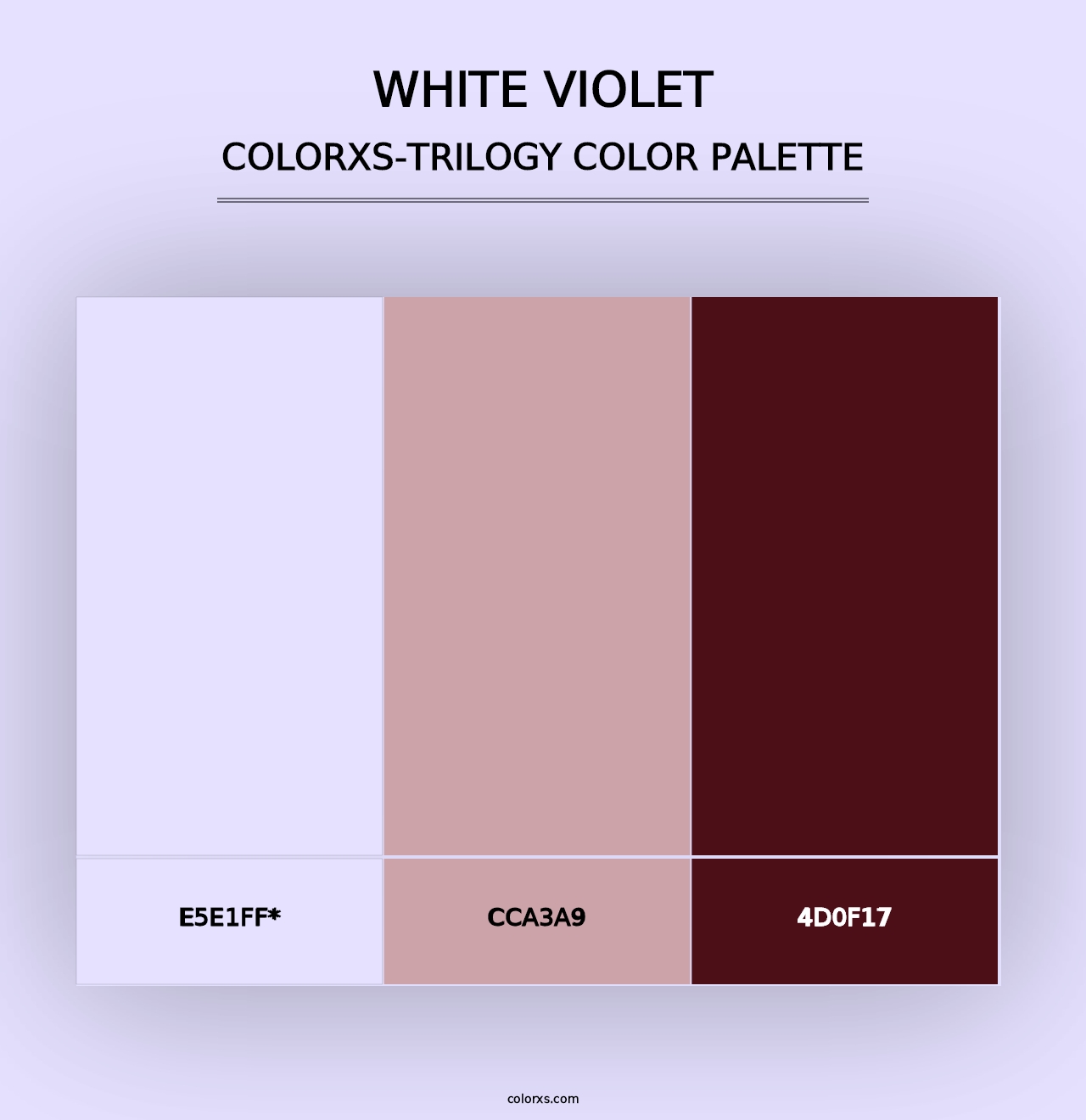 White Violet - Colorxs Trilogy Palette