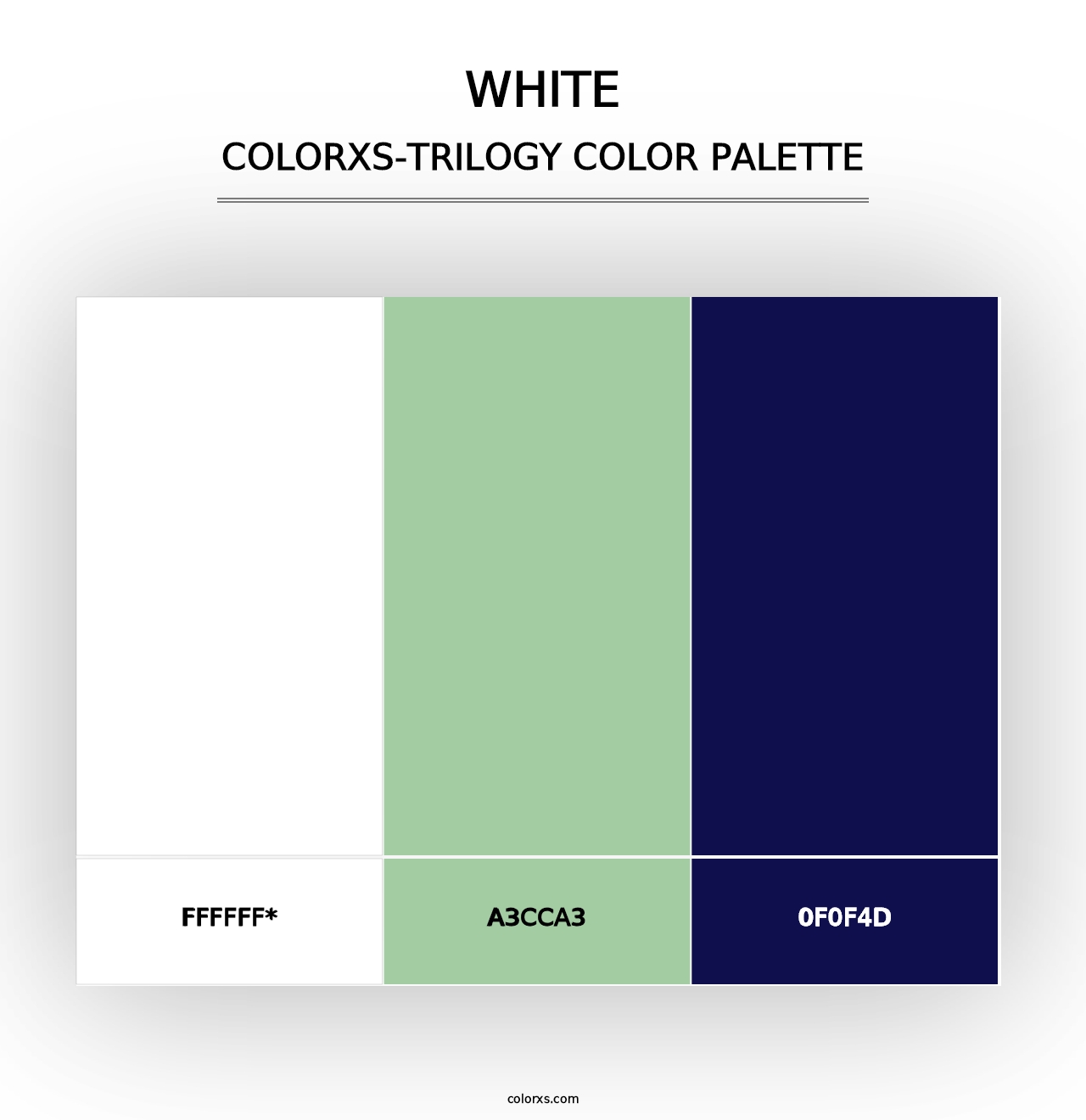 White - Colorxs Trilogy Palette