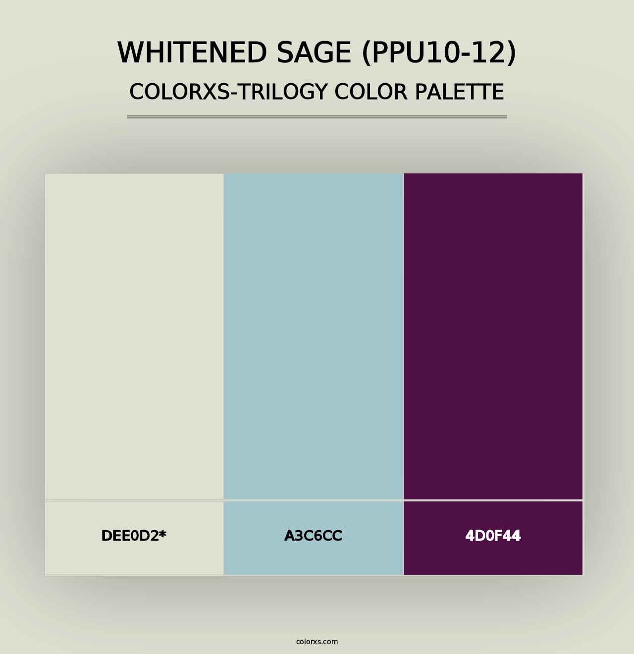 Whitened Sage (PPU10-12) - Colorxs Trilogy Palette