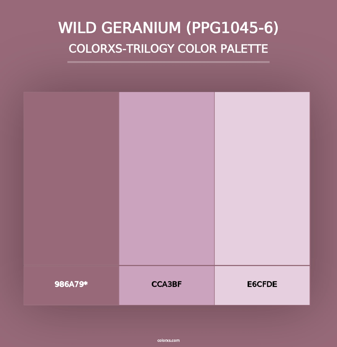 Wild Geranium (PPG1045-6) - Colorxs Trilogy Palette