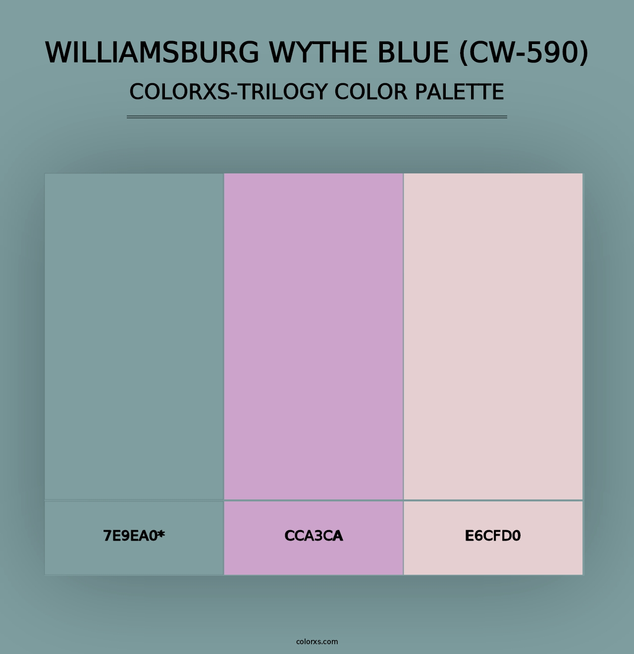 Williamsburg Wythe Blue (CW-590) - Colorxs Trilogy Palette