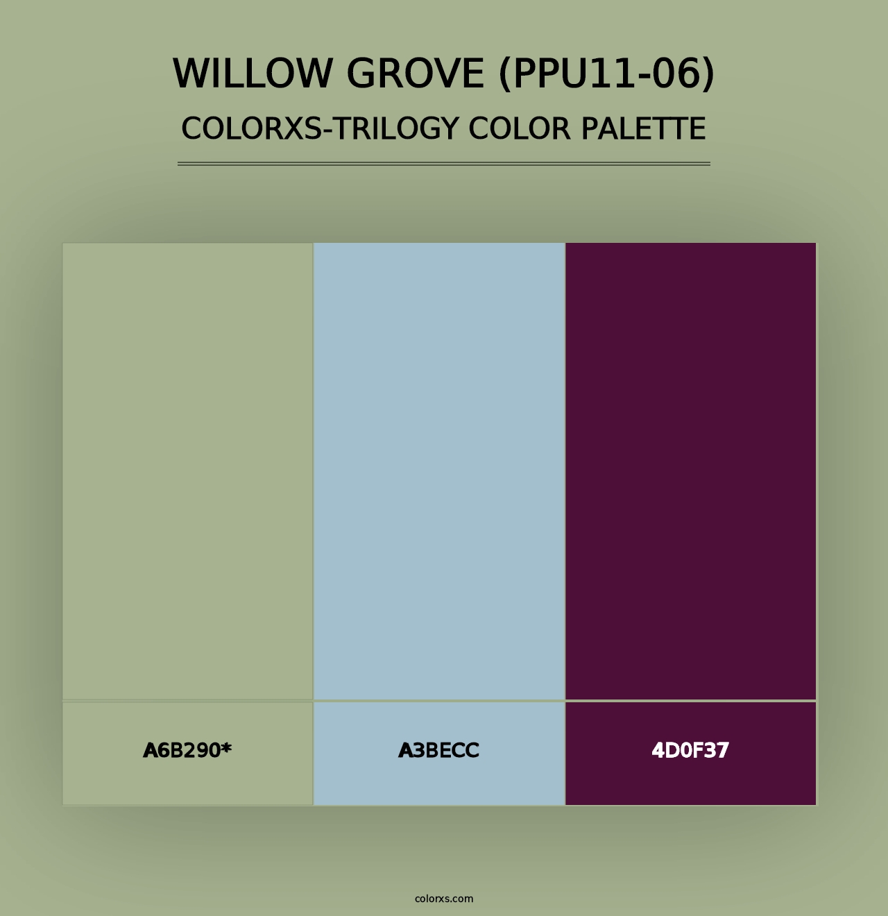 Willow Grove (PPU11-06) - Colorxs Trilogy Palette