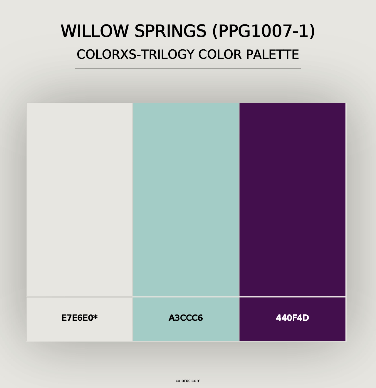 Willow Springs (PPG1007-1) - Colorxs Trilogy Palette