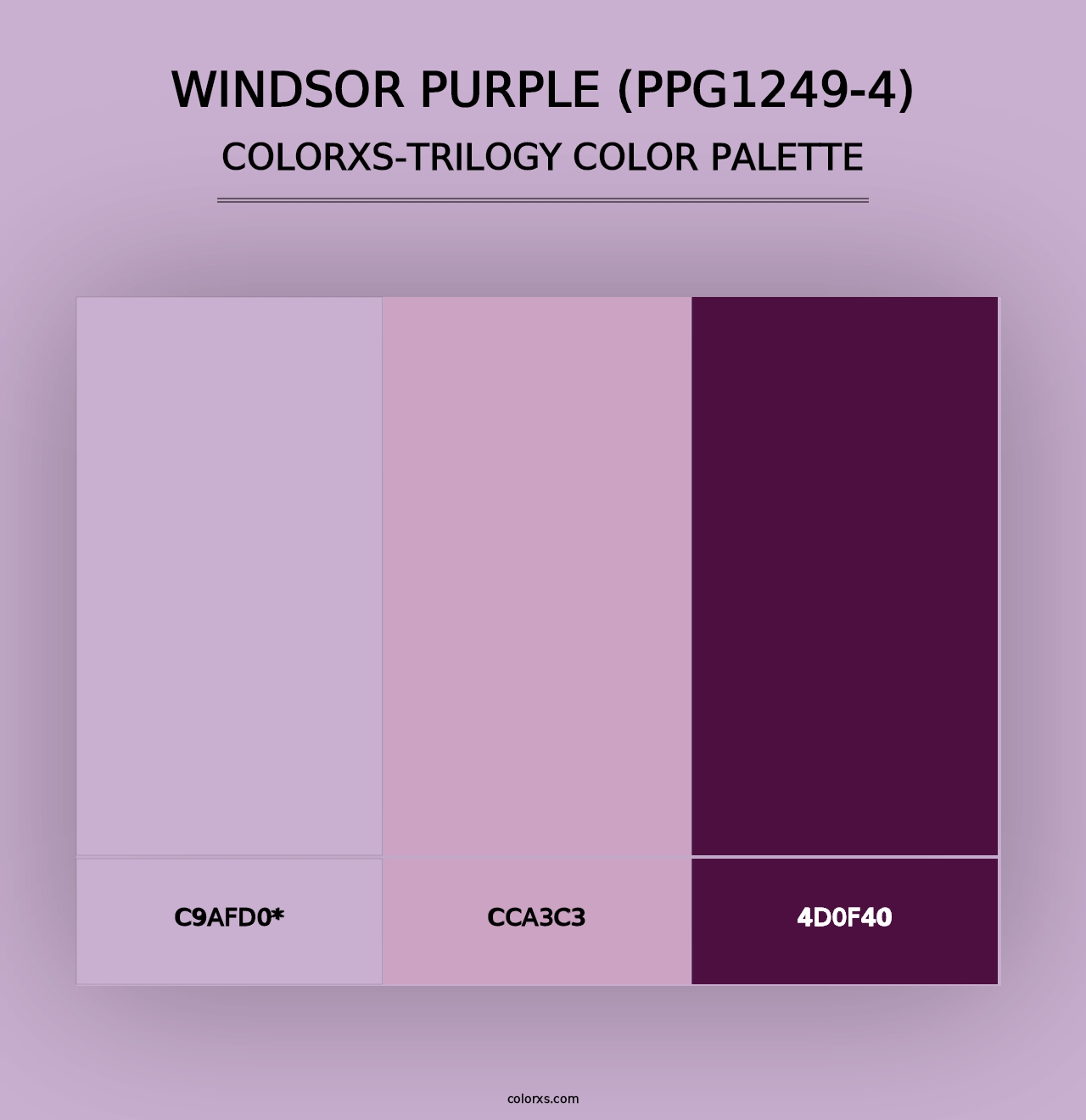 Windsor Purple (PPG1249-4) - Colorxs Trilogy Palette