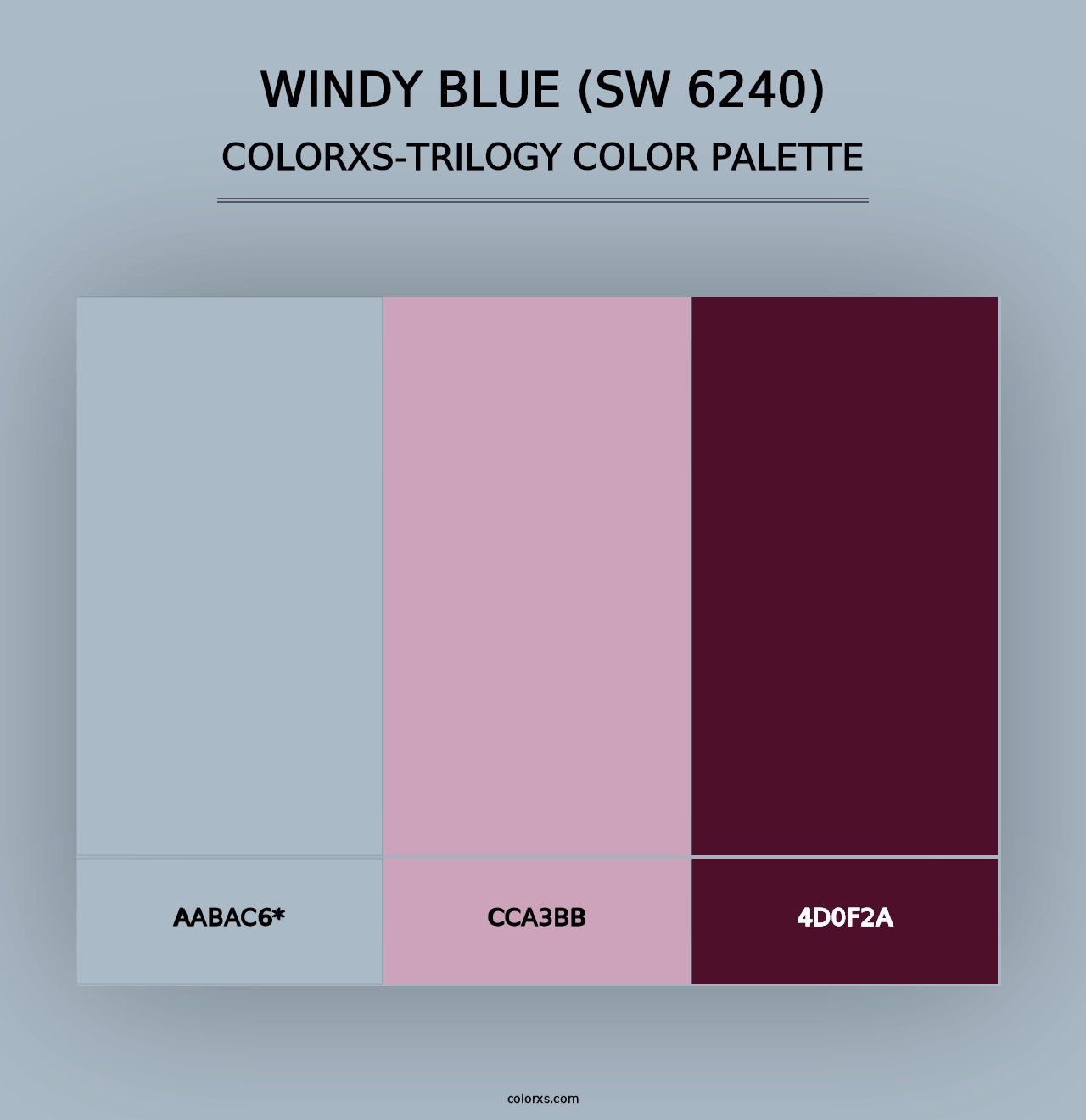 Windy Blue (SW 6240) - Colorxs Trilogy Palette