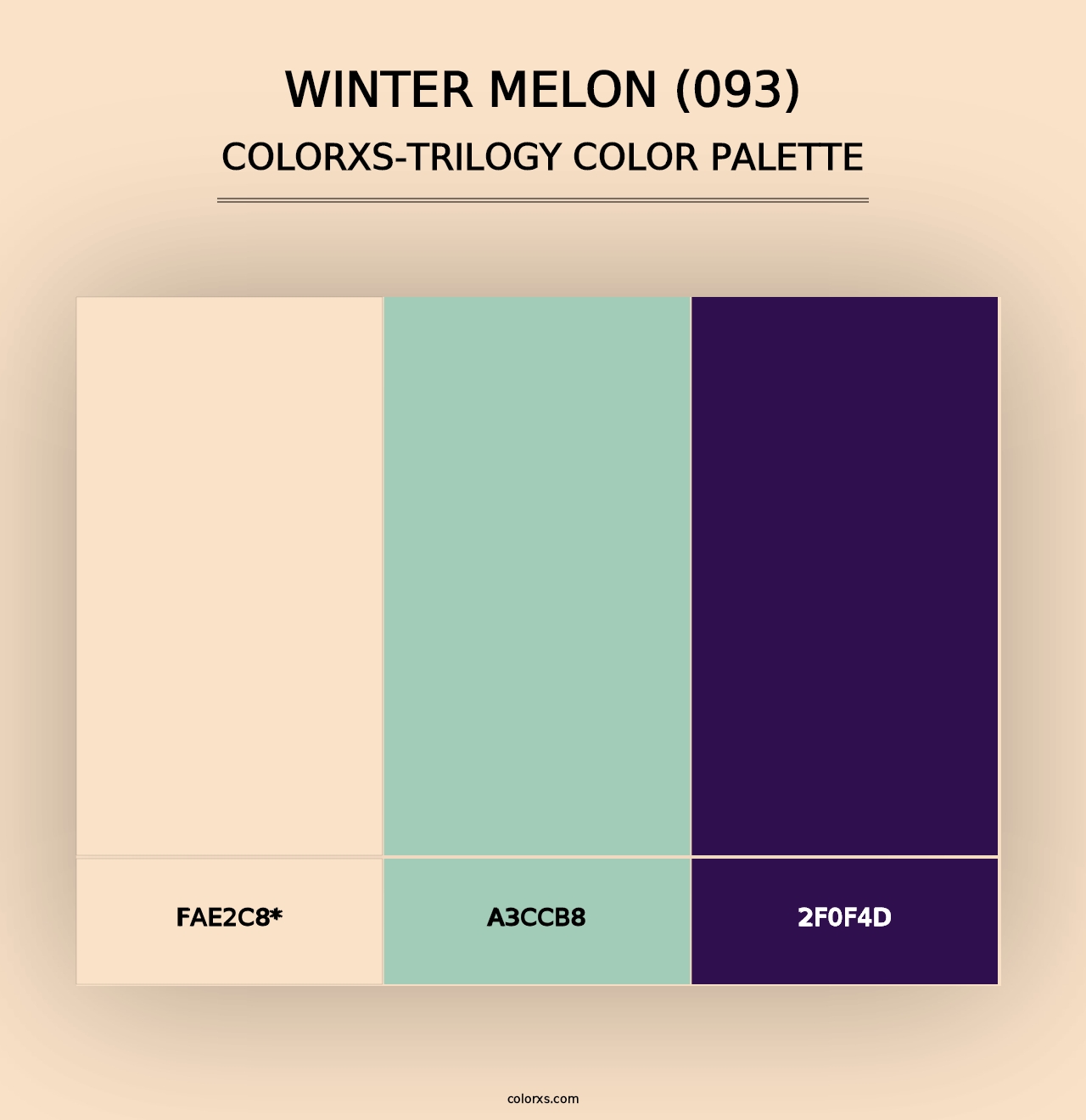 Winter Melon (093) - Colorxs Trilogy Palette