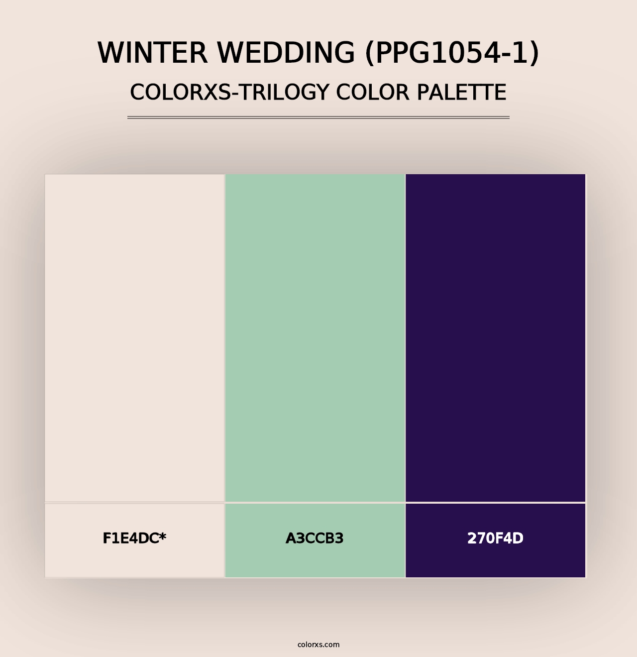 Winter Wedding (PPG1054-1) - Colorxs Trilogy Palette