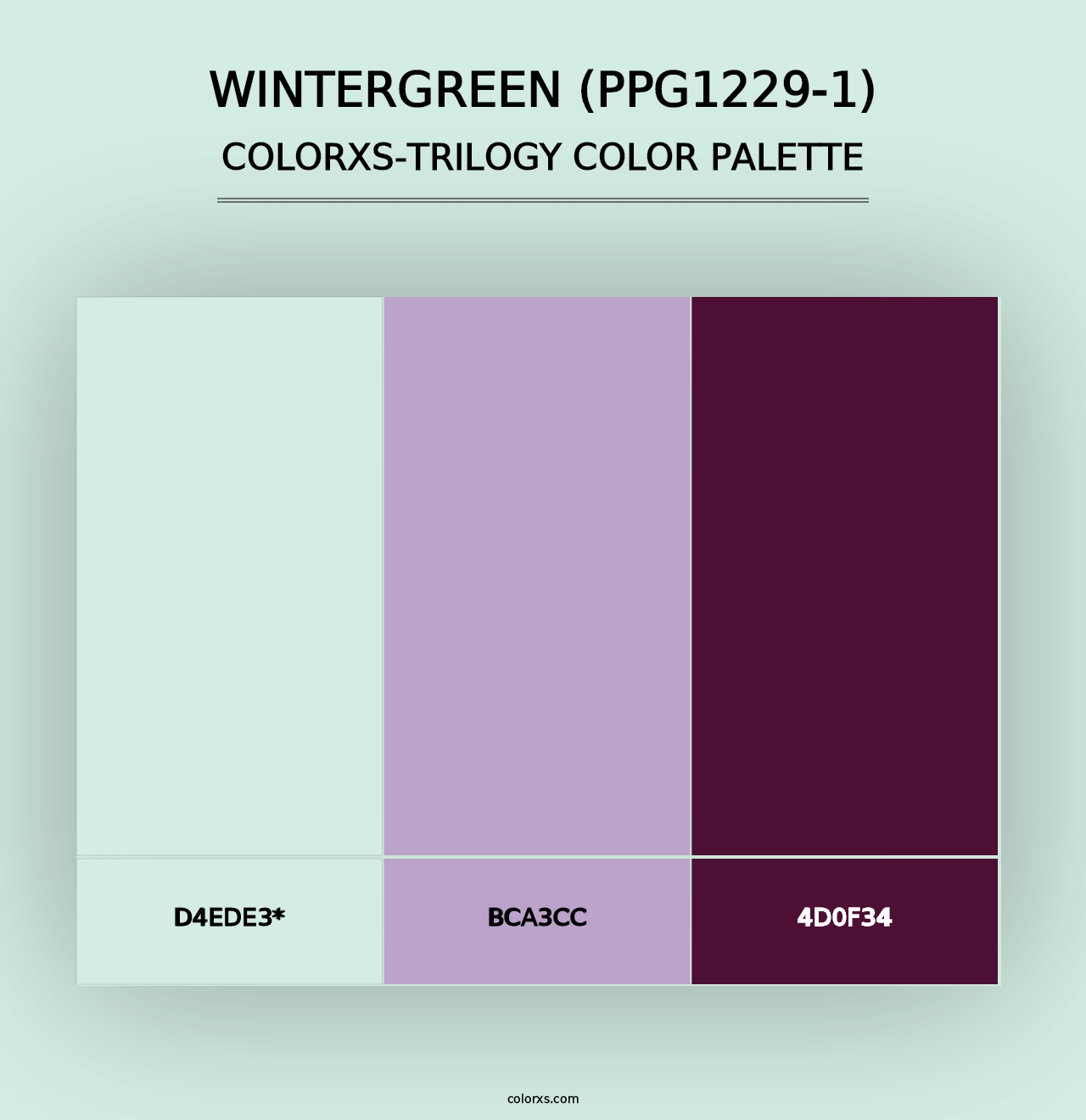 Wintergreen (PPG1229-1) - Colorxs Trilogy Palette