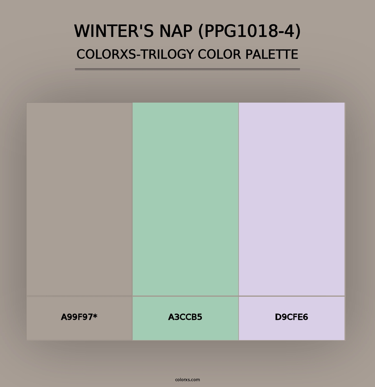 Winter's Nap (PPG1018-4) - Colorxs Trilogy Palette