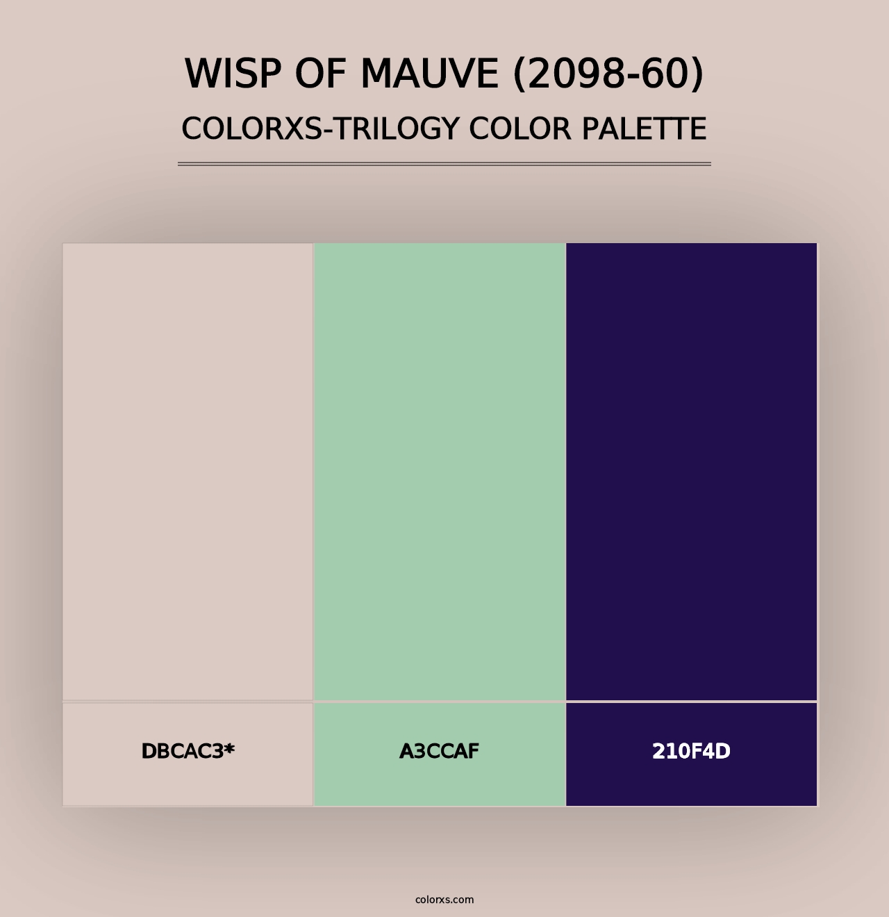 Wisp of Mauve (2098-60) - Colorxs Trilogy Palette