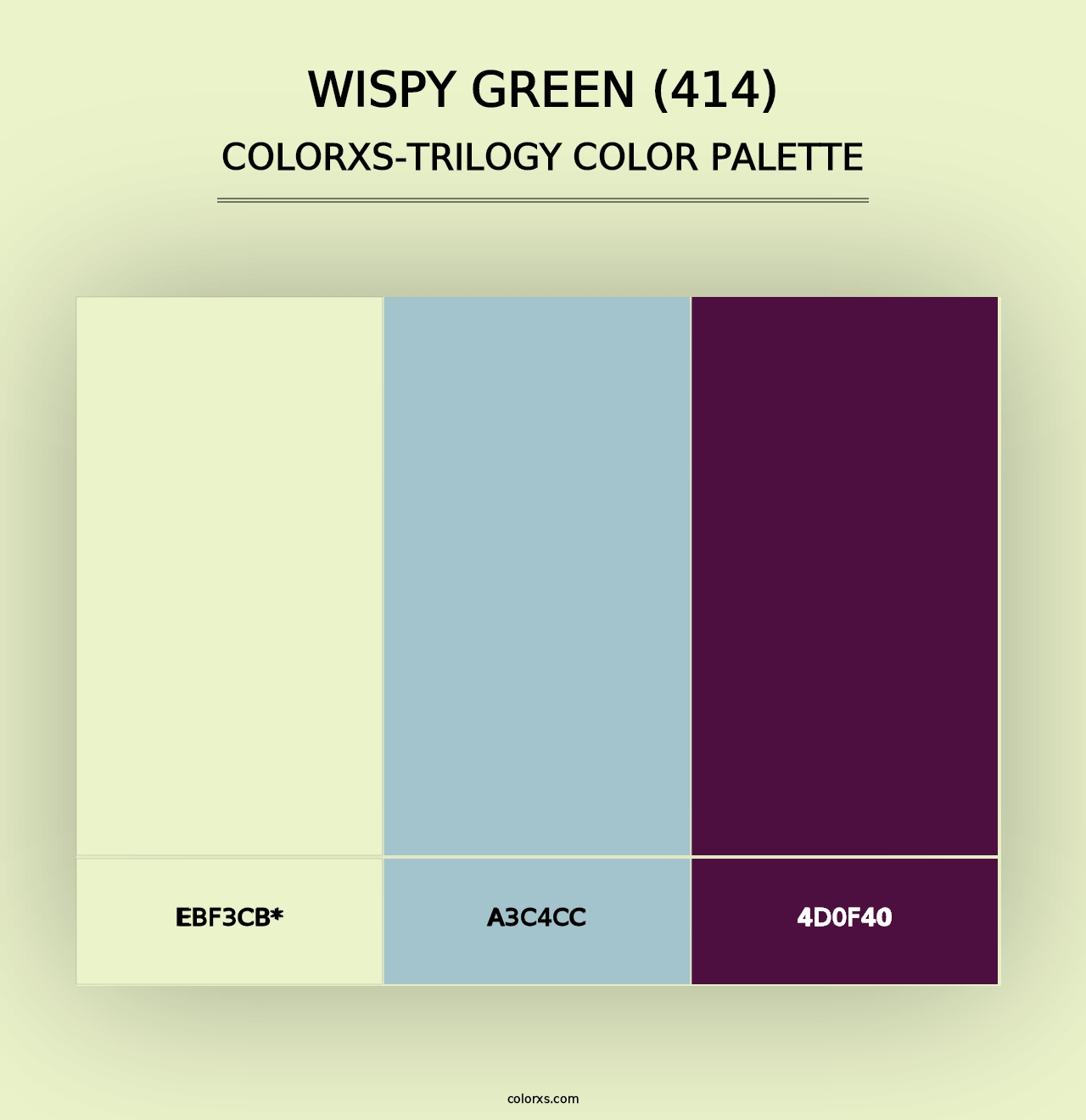 Wispy Green (414) - Colorxs Trilogy Palette