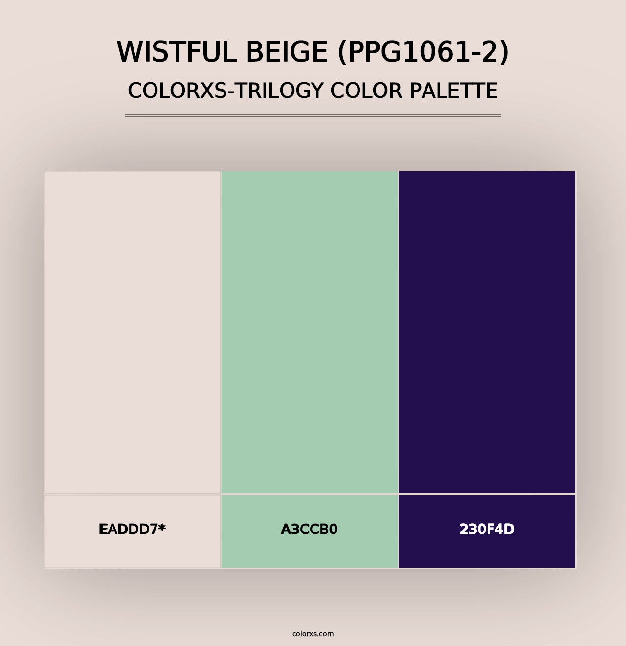 Wistful Beige (PPG1061-2) - Colorxs Trilogy Palette