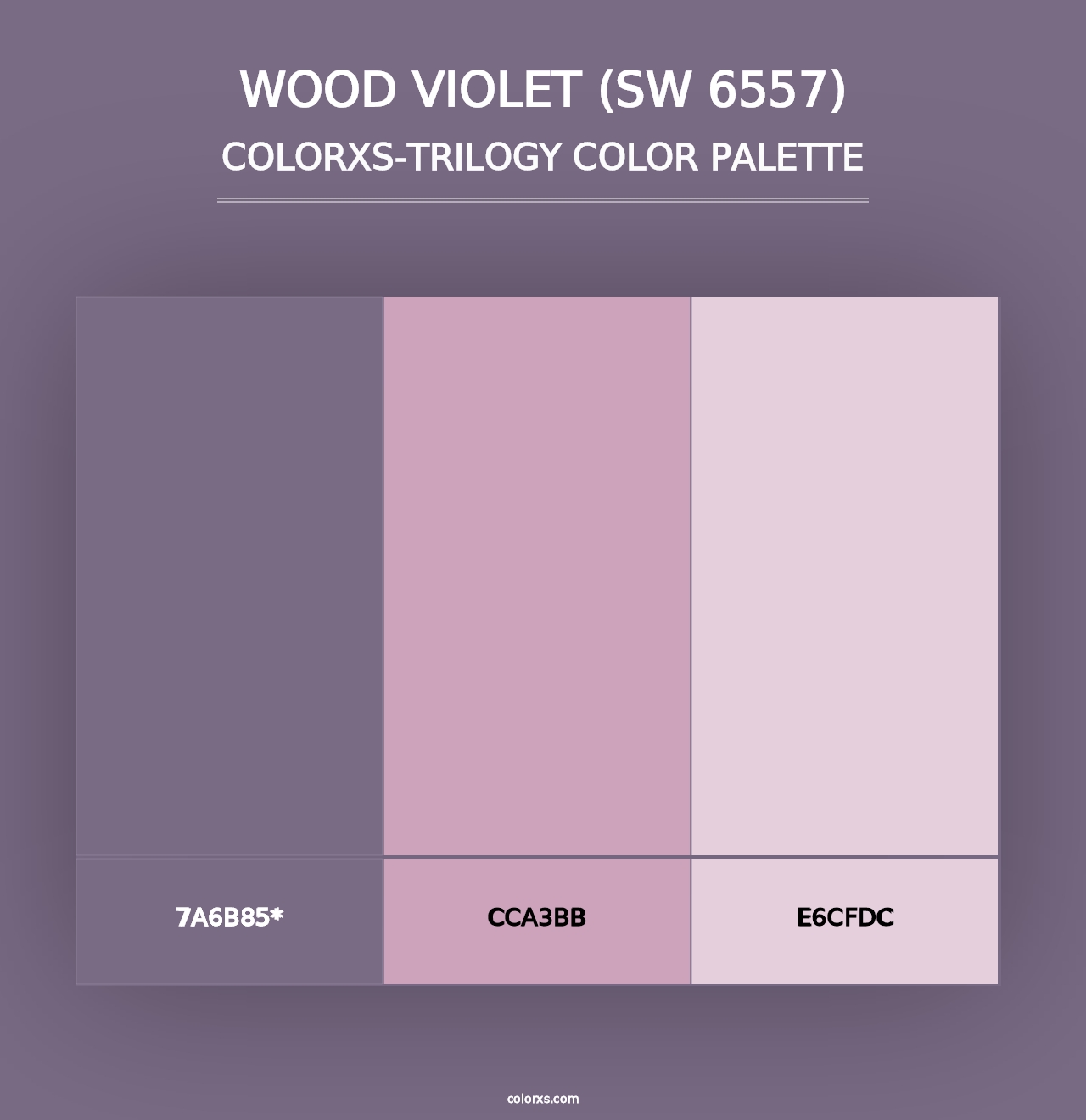 Wood Violet (SW 6557) - Colorxs Trilogy Palette