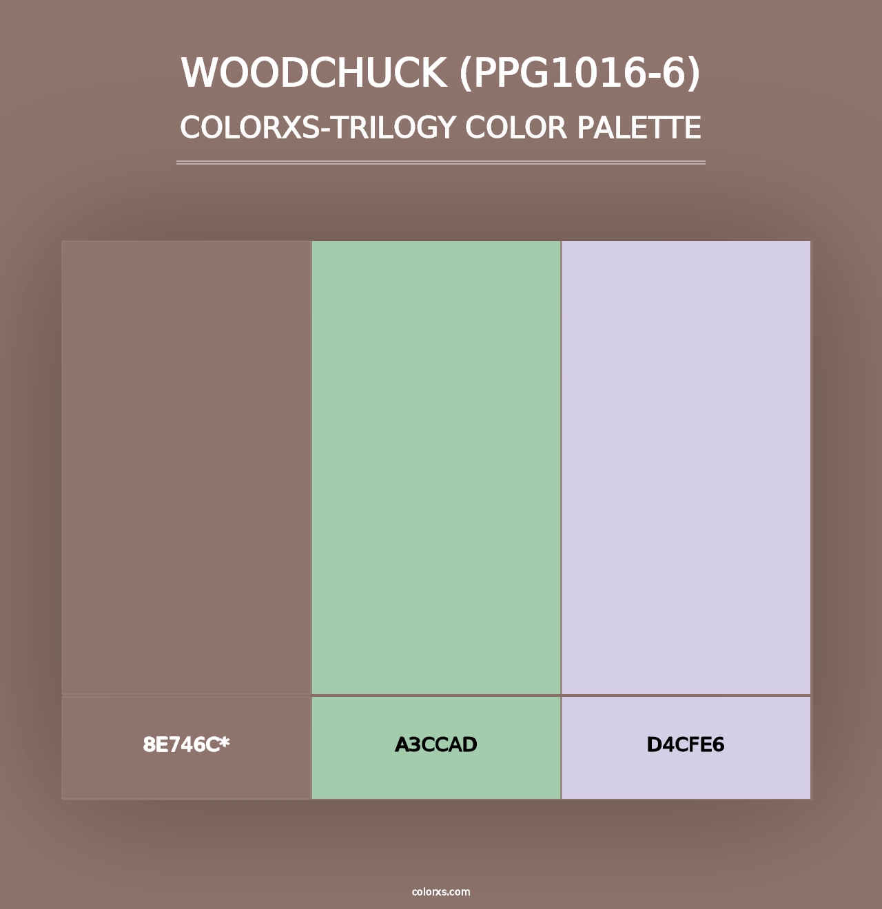 Woodchuck (PPG1016-6) - Colorxs Trilogy Palette